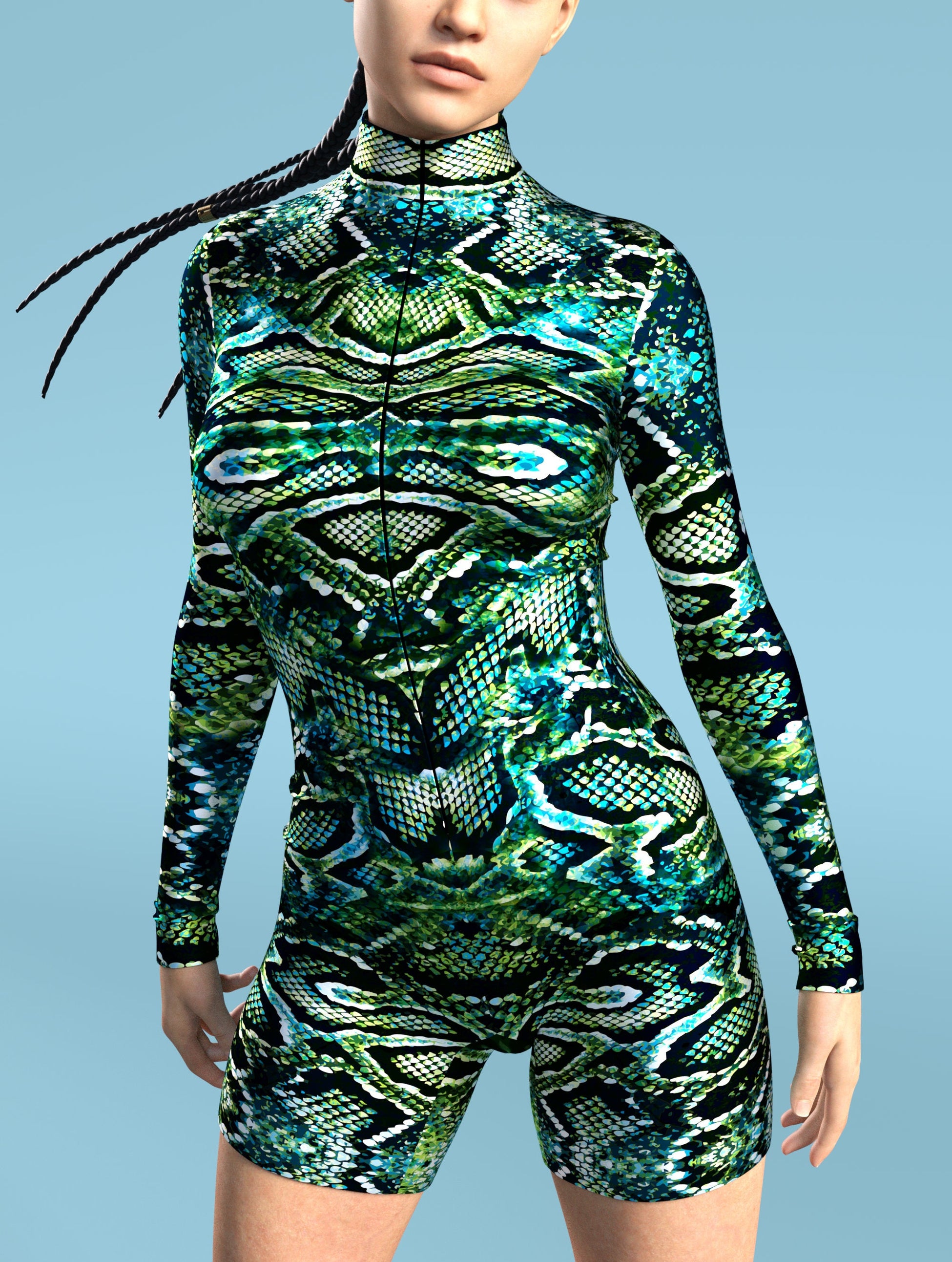 Green Anaconda Biker Costume 1