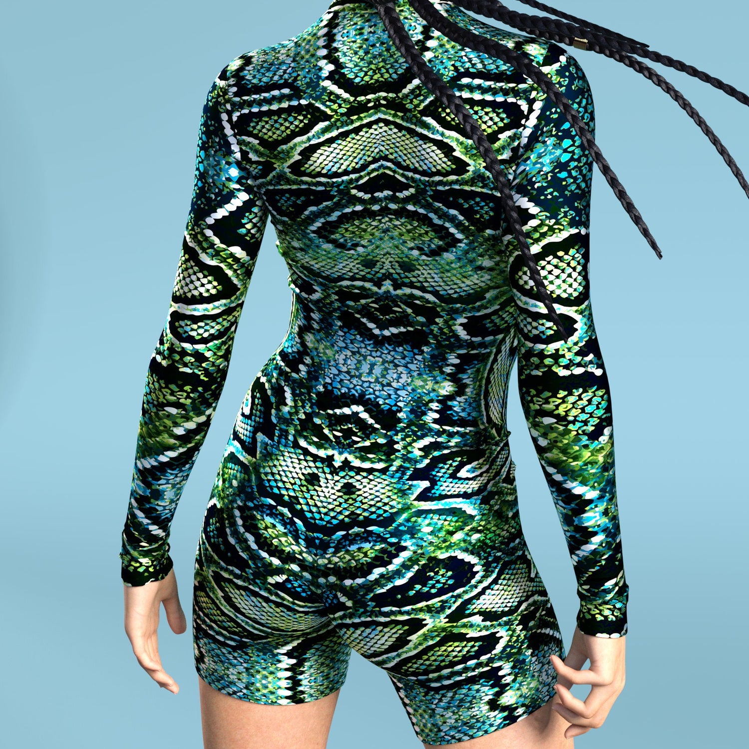 Green Anaconda Biker Costume Green