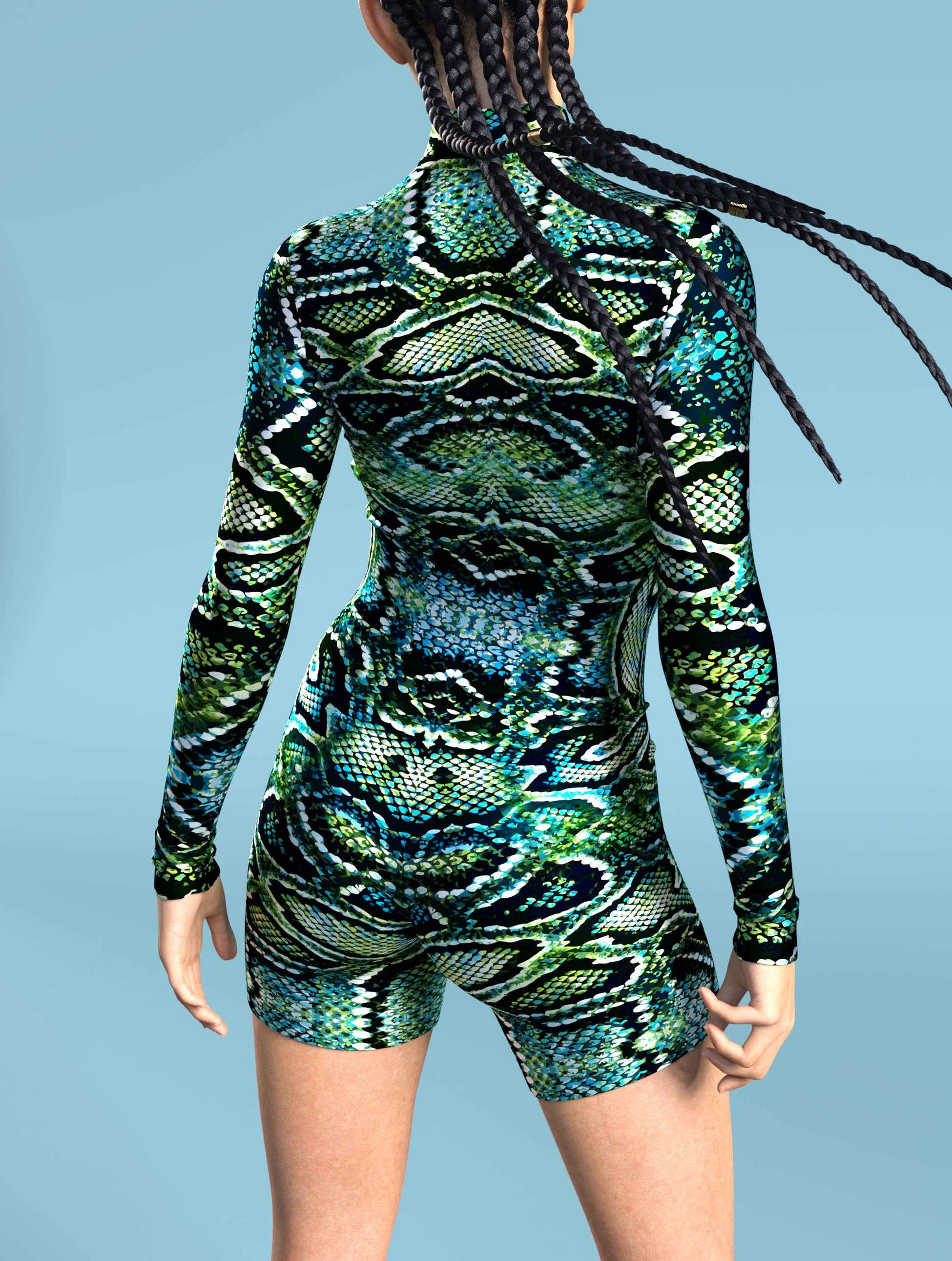 Green Anaconda Biker Costume 2