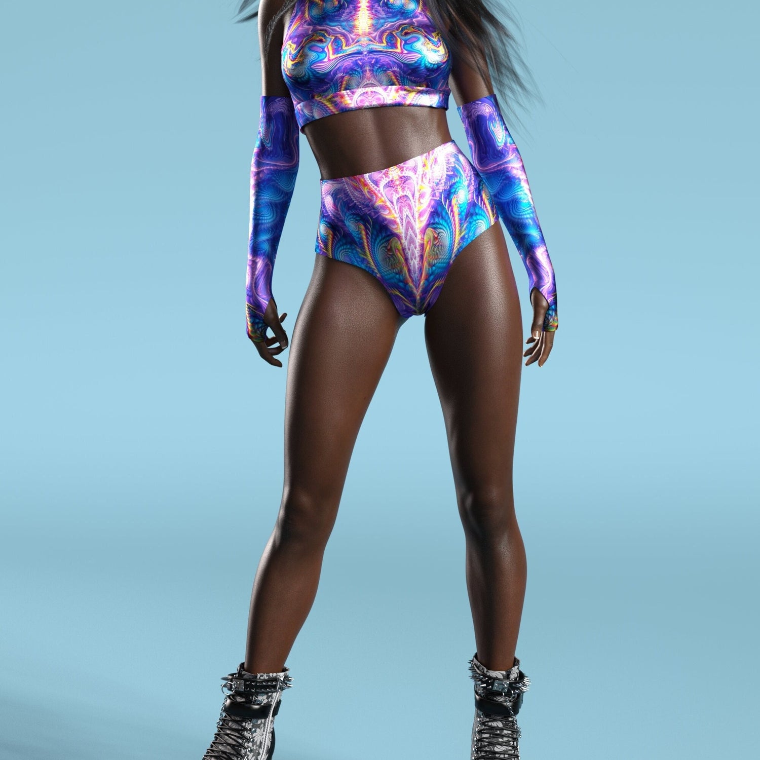 Enter The Crop Circle Sleeveless Rave Top Festival