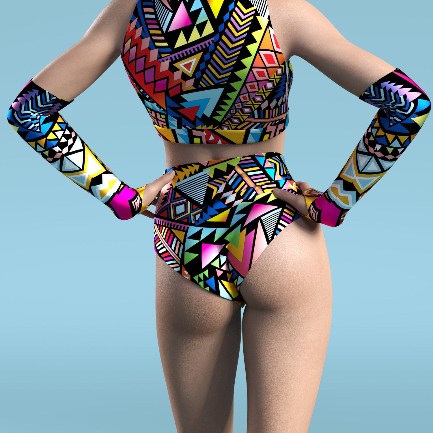HnM2 Cut HW Shorts Rainbow, Yellow