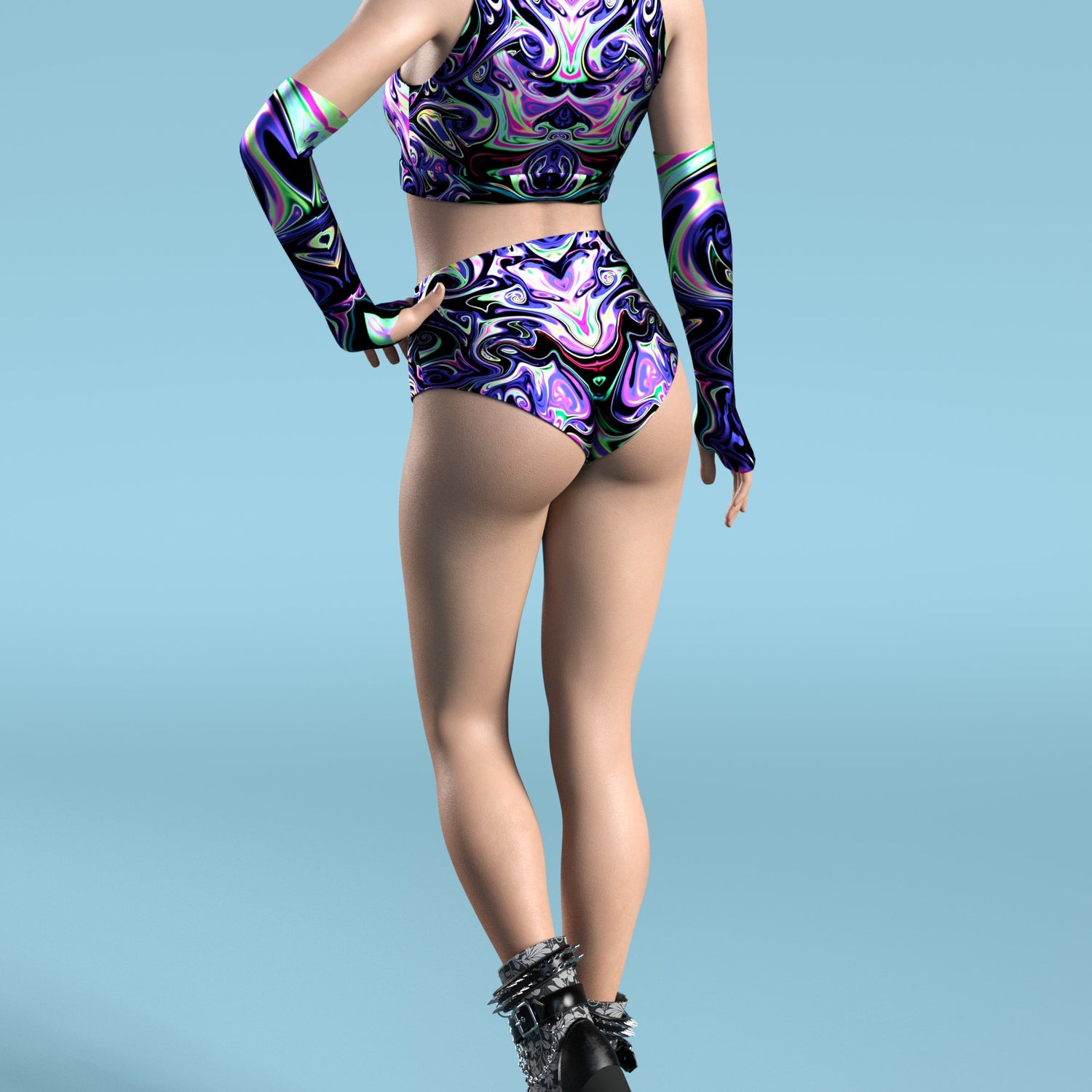 Invader Splash Cut HW Shorts 3