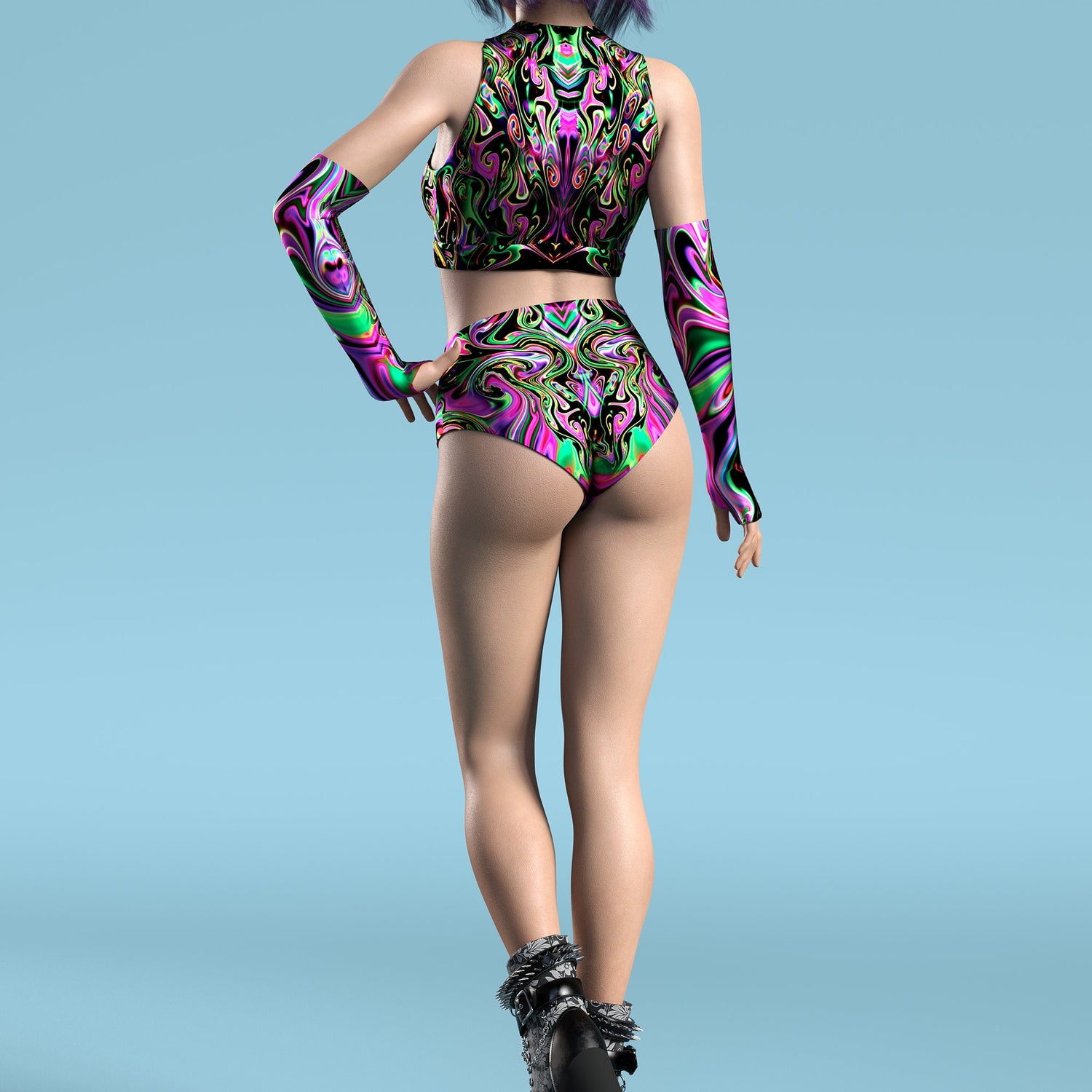Hallucinogenic Liquid Rave Set Purple