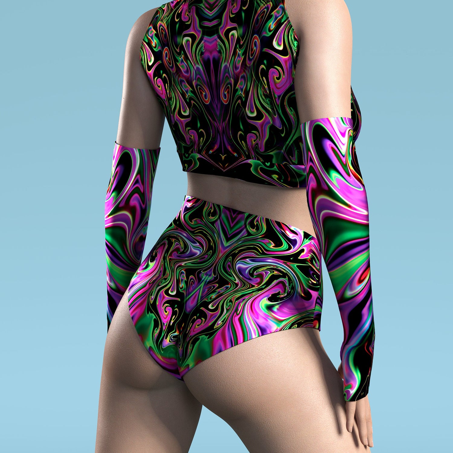 Hallucinogenic Liquid Rave Set Lycra