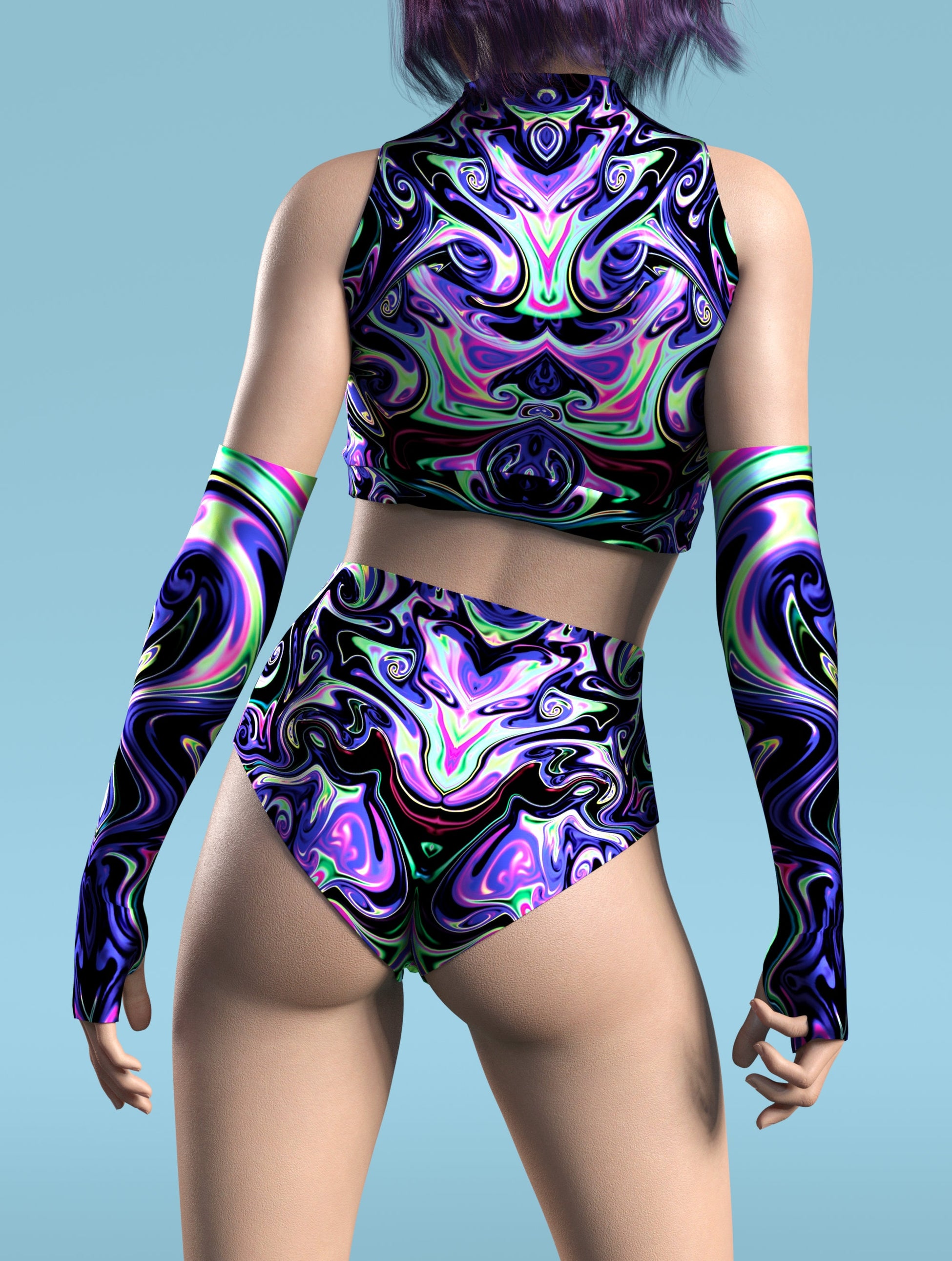 Invader Splash Cut HW Shorts 2