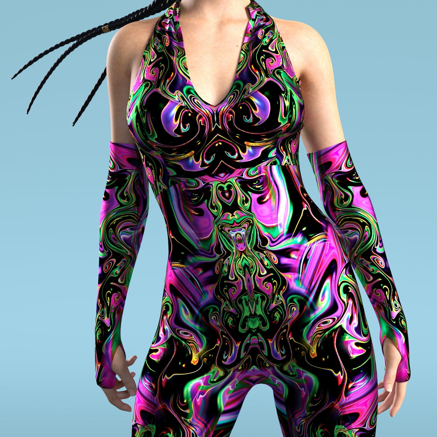 Hallucinogenic Liquid Rave Costume