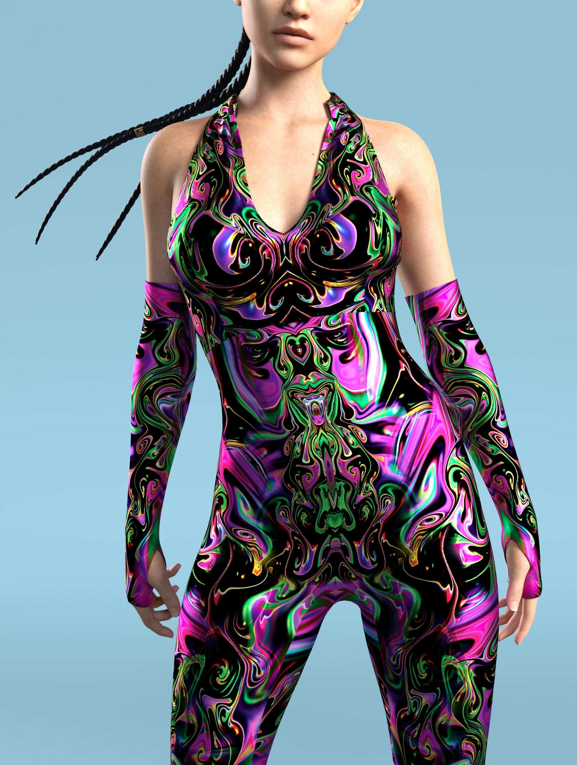 Hallucinogenic Liquid Rave Costume 1