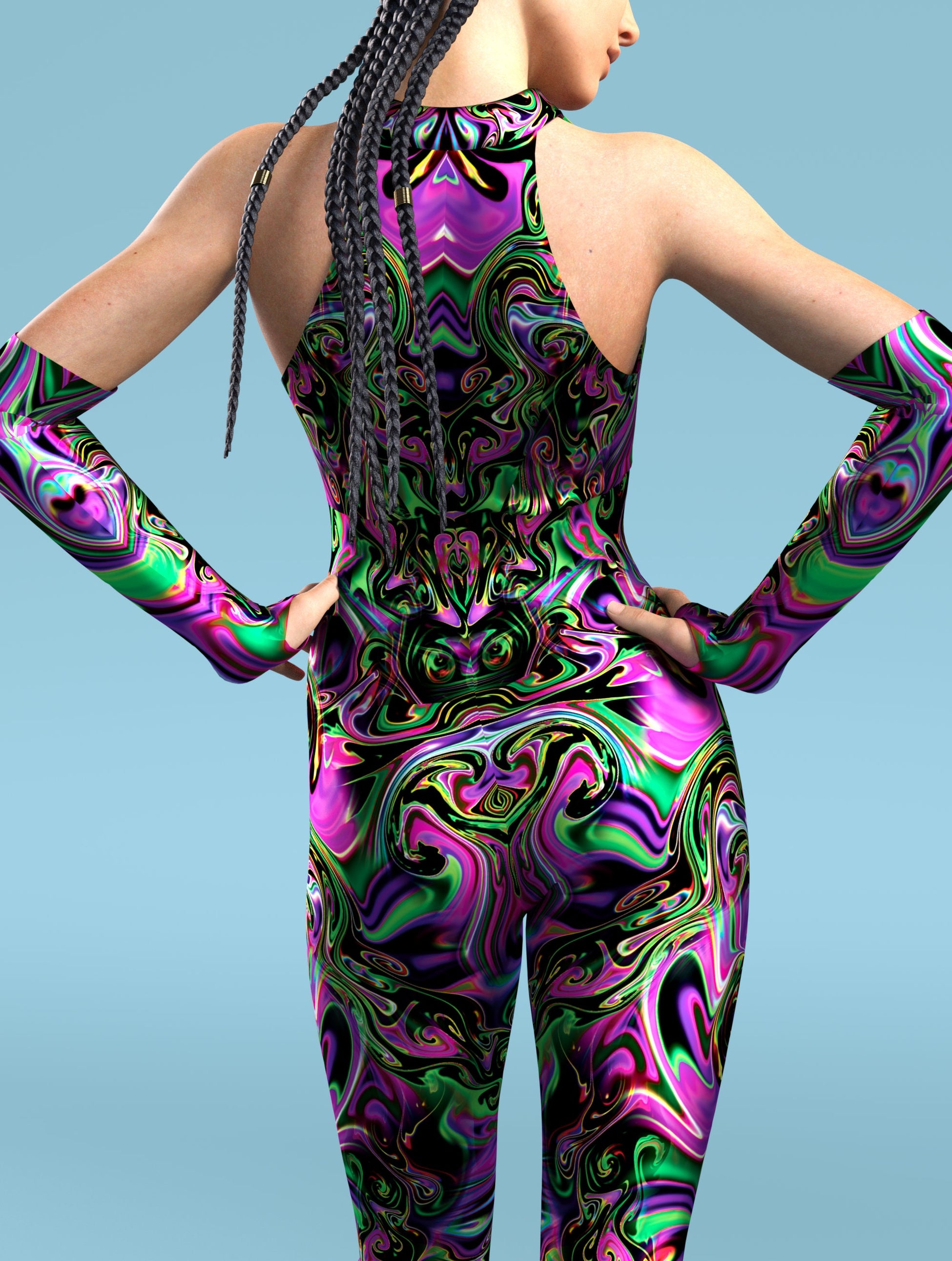 Hallucinogenic Liquid Rave Costume 2