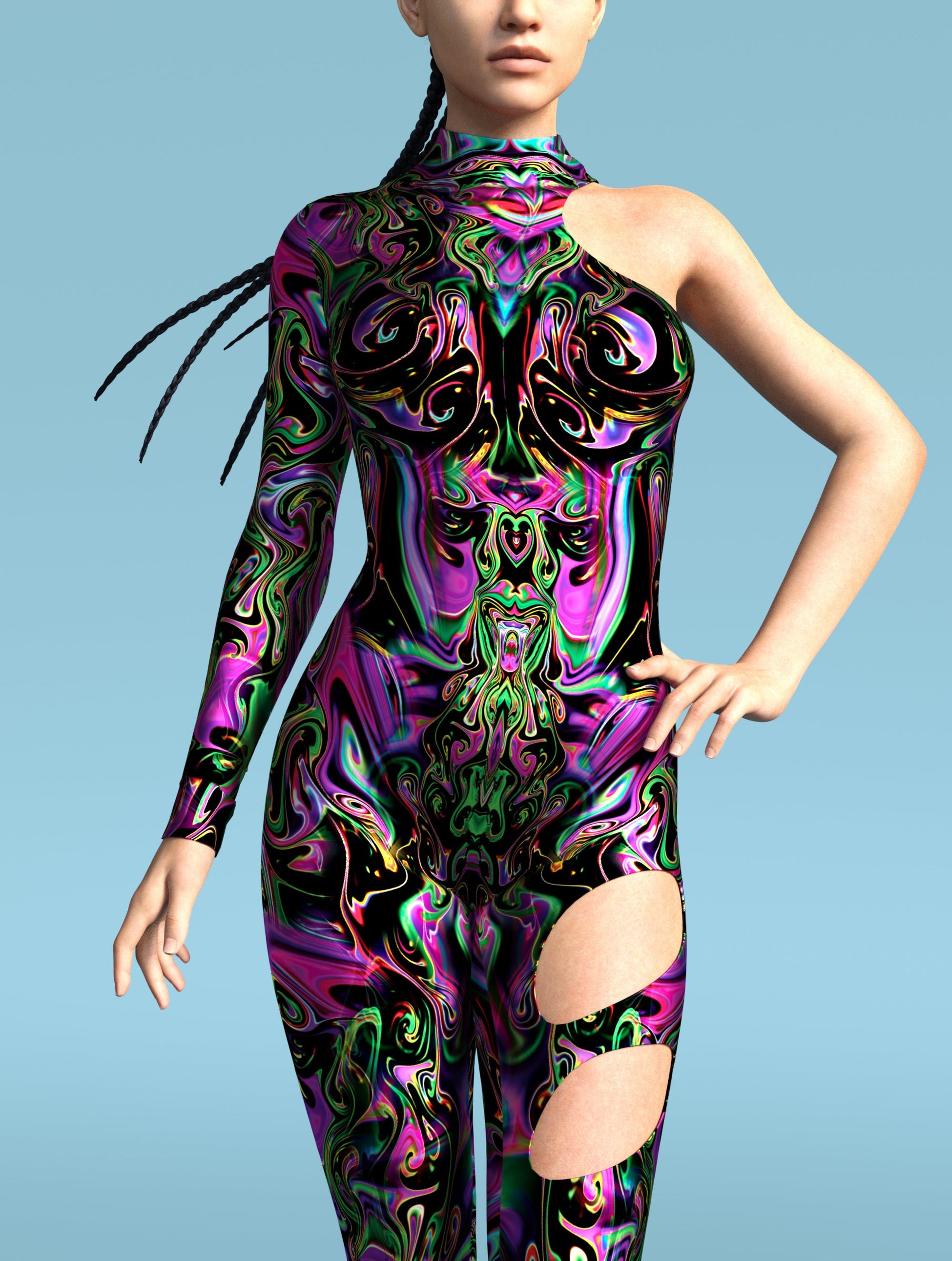 Hallucinogenic Liquid Asymmetrical Costume 1
