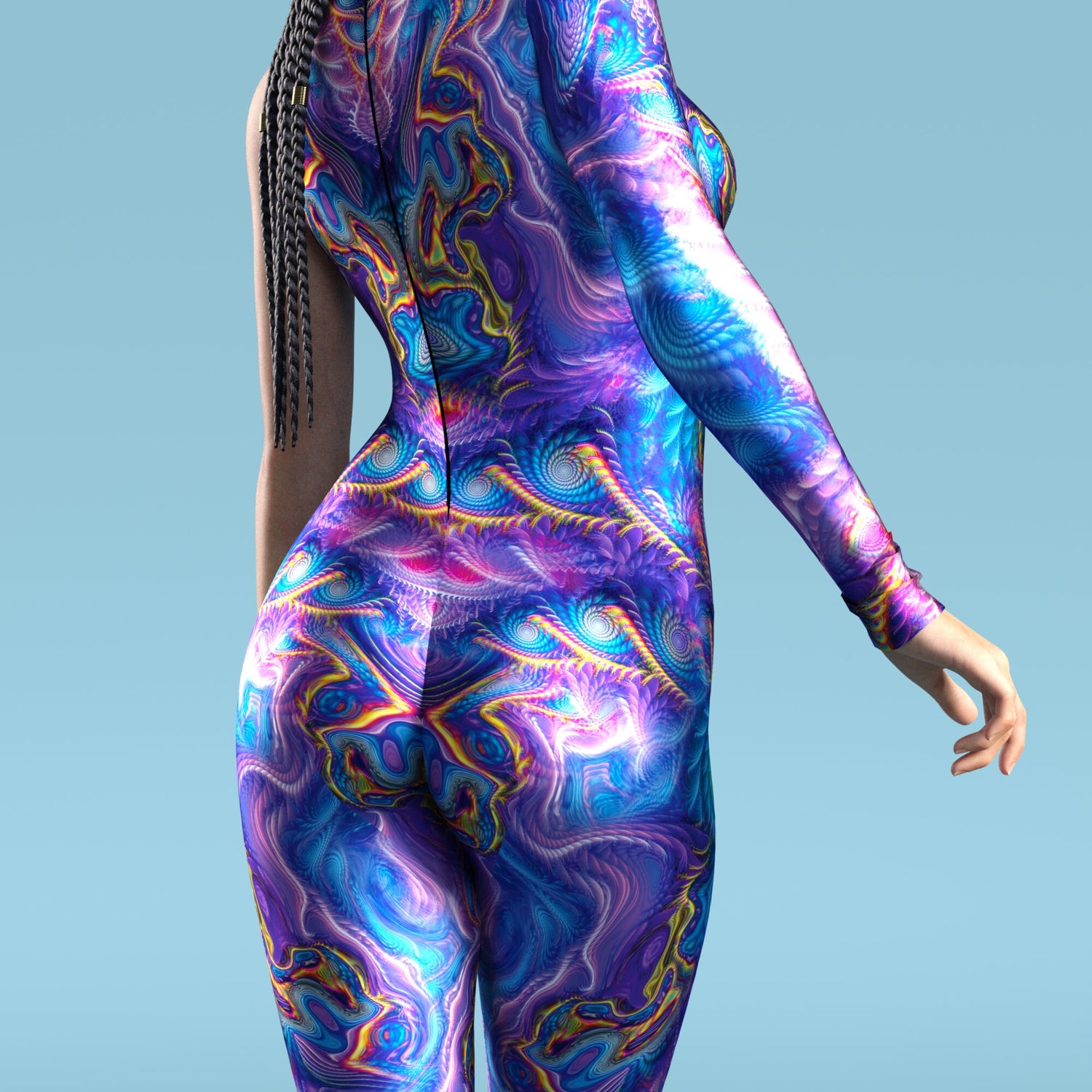 Enter The Crop Circle Asymmetrical Costume Blue