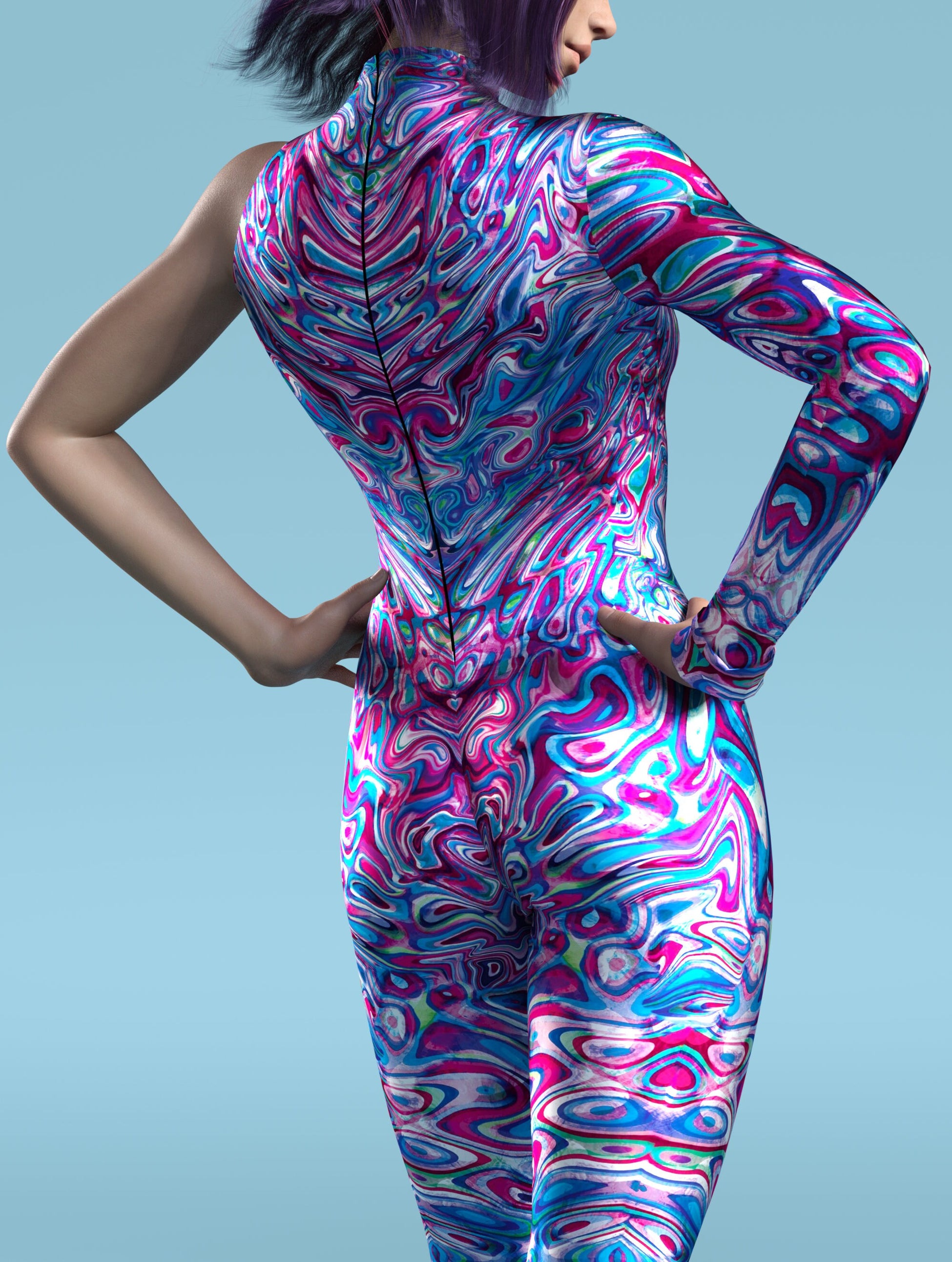 Trippy Liquid Asymmetrical Costume 2