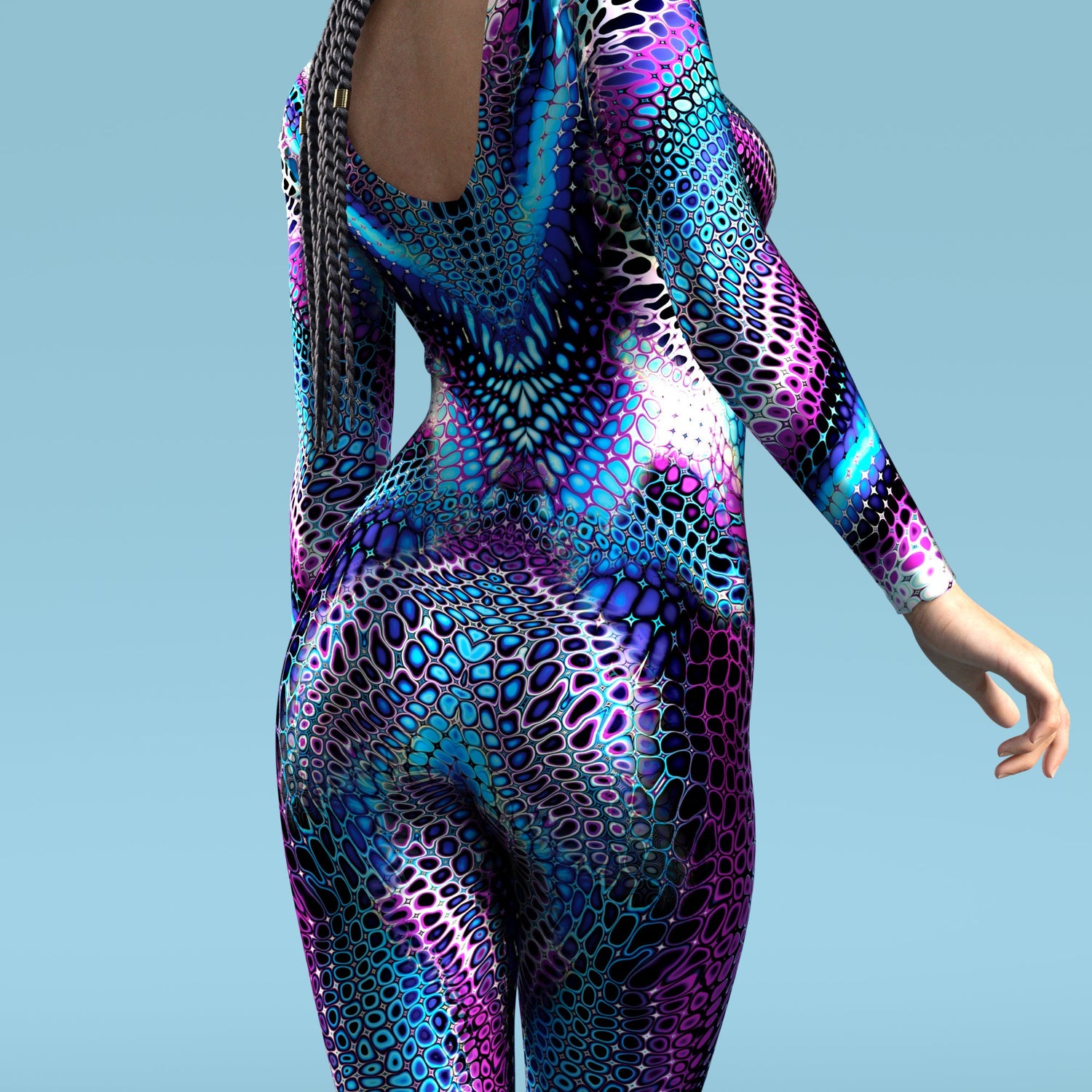 Hallucigen Skin Neckless Costume Blue