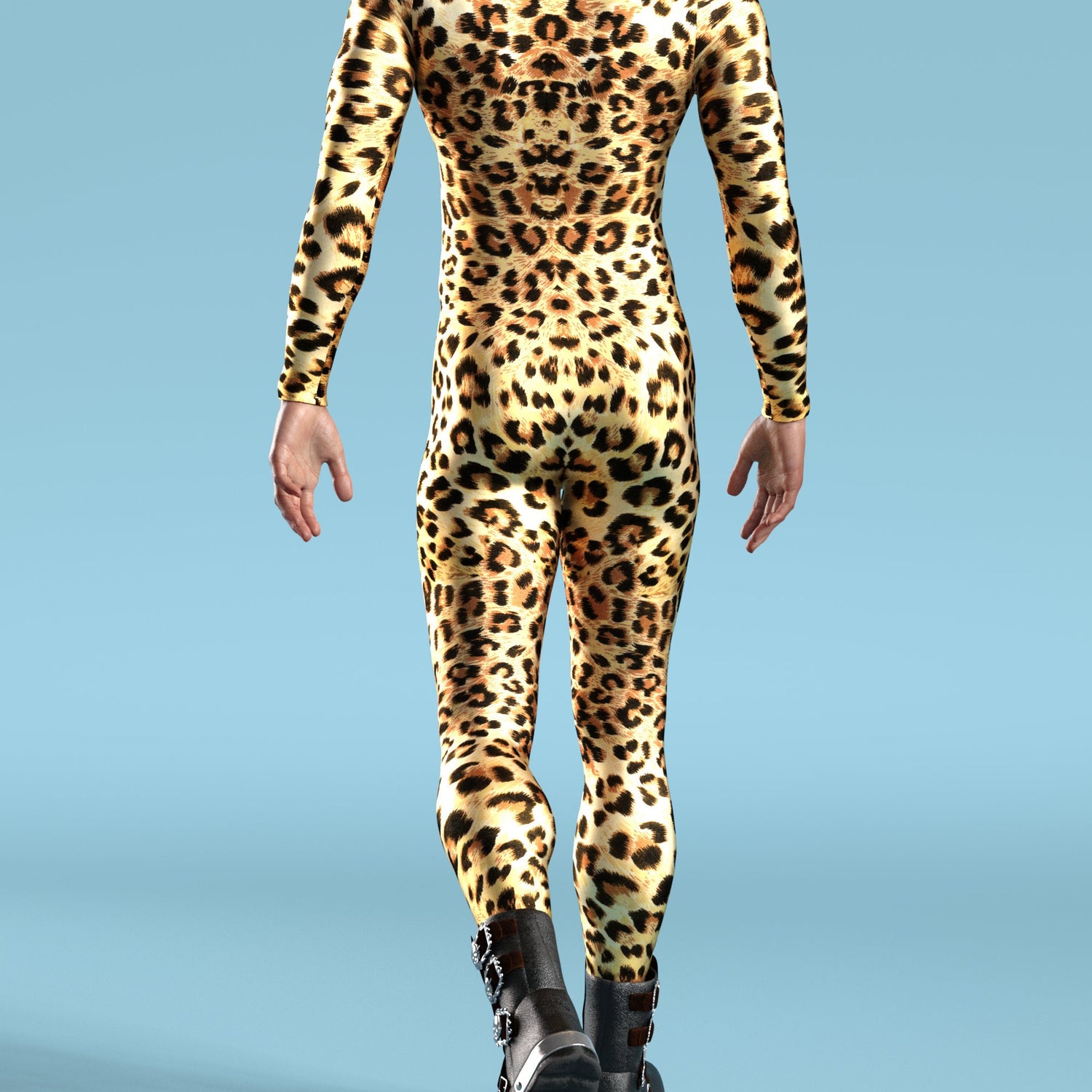 Cheetah Male Costume Lycra