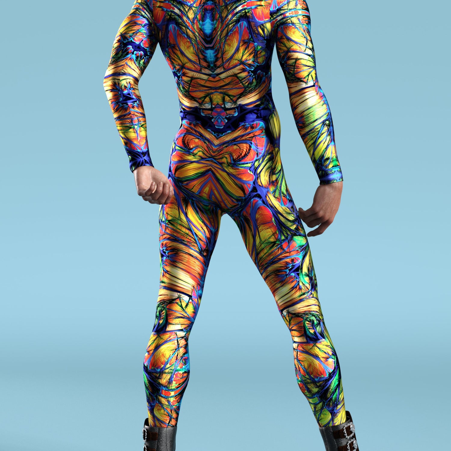 Spinderman Male Costume Lycra
