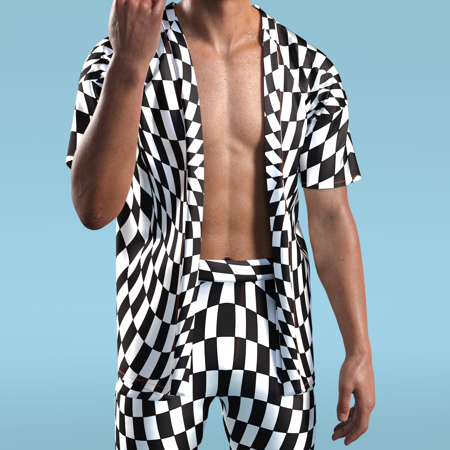 Liquid Chess Male Shirt