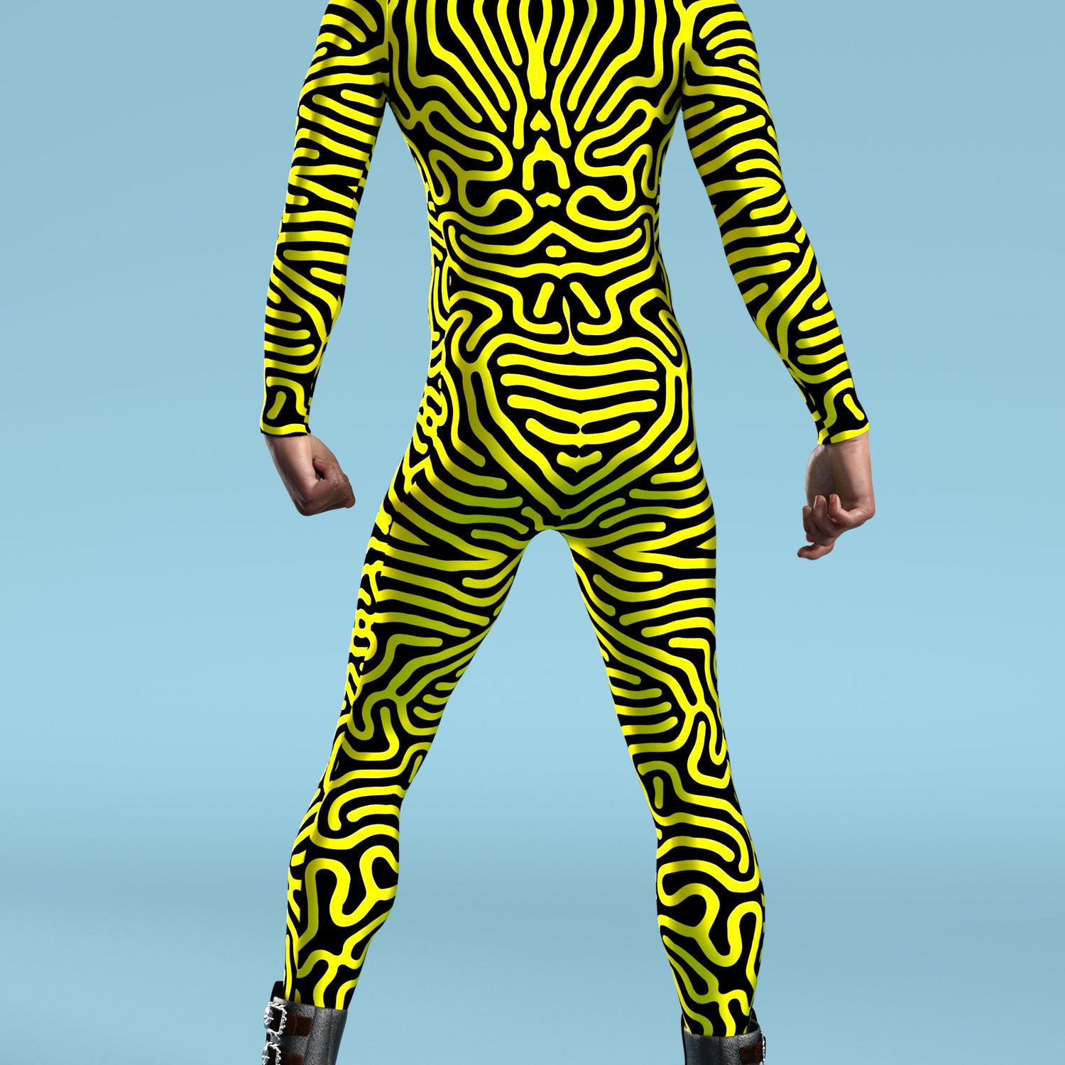 Brainy Yellow Male Costume Lycra
