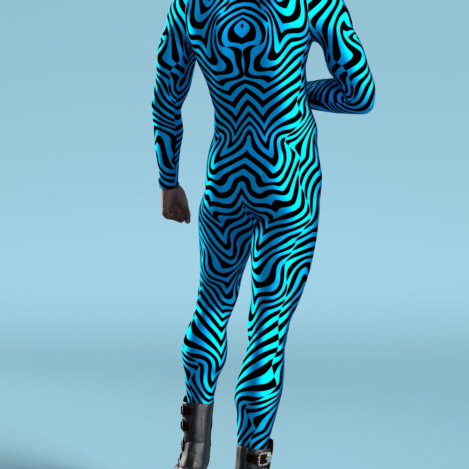 Zebrine Skin Blue Male Costume Festival