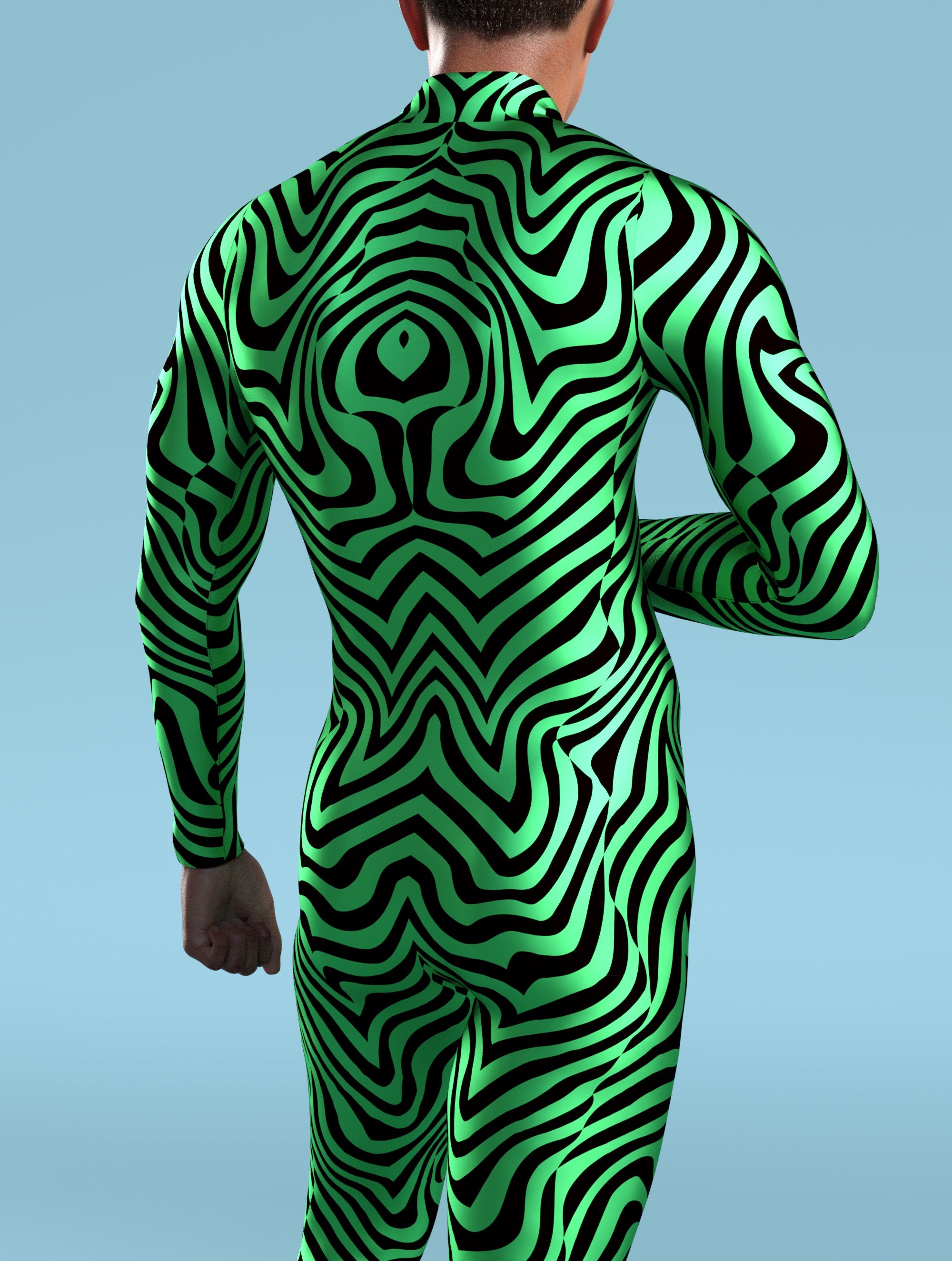 Zebrine Skin Green Male Costume Green