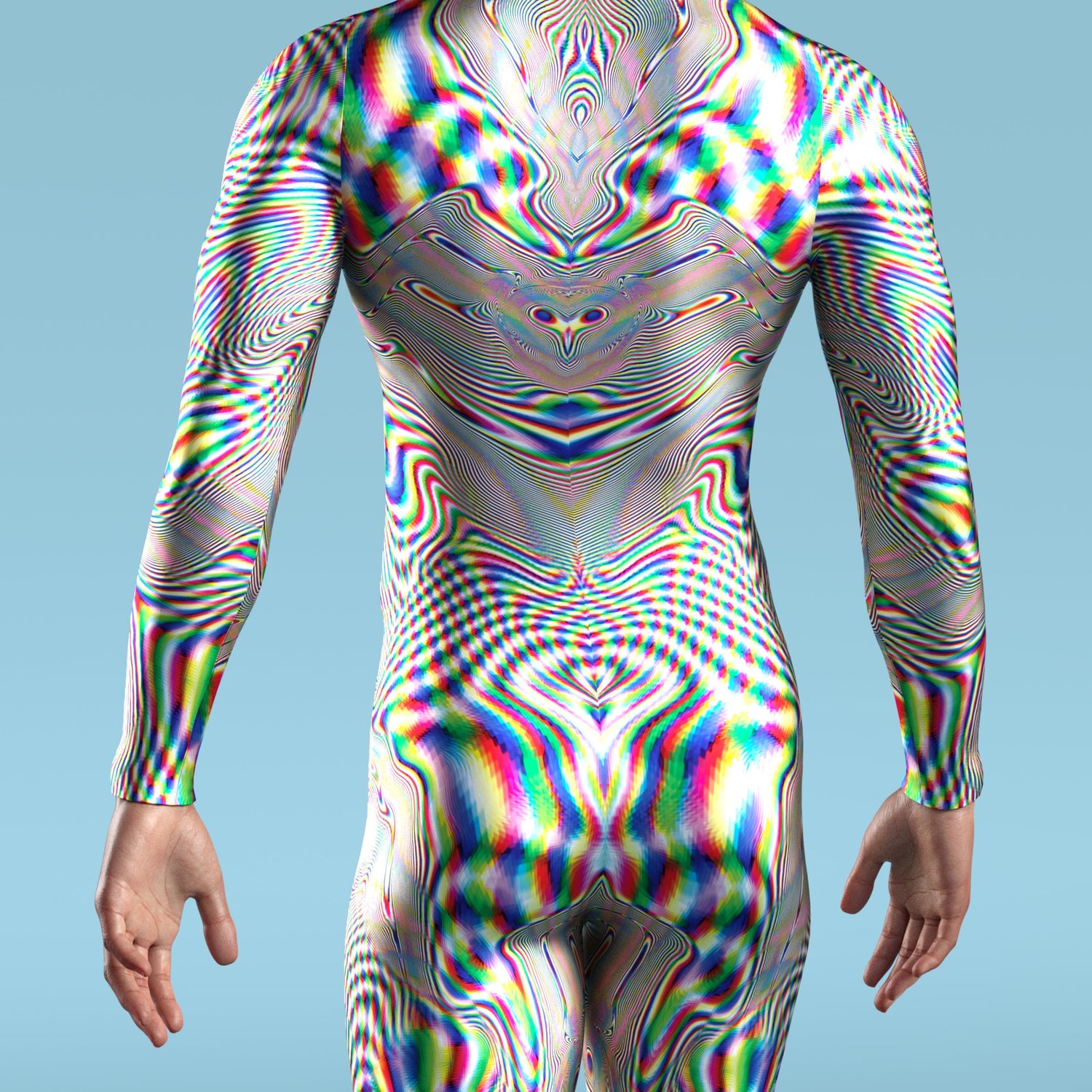 Glitcher Male Costume Rainbow