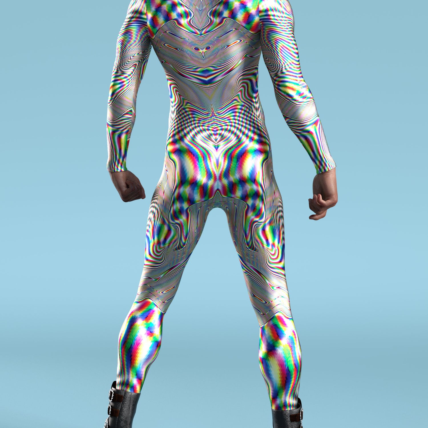 Glitcher Male Costume Lycra