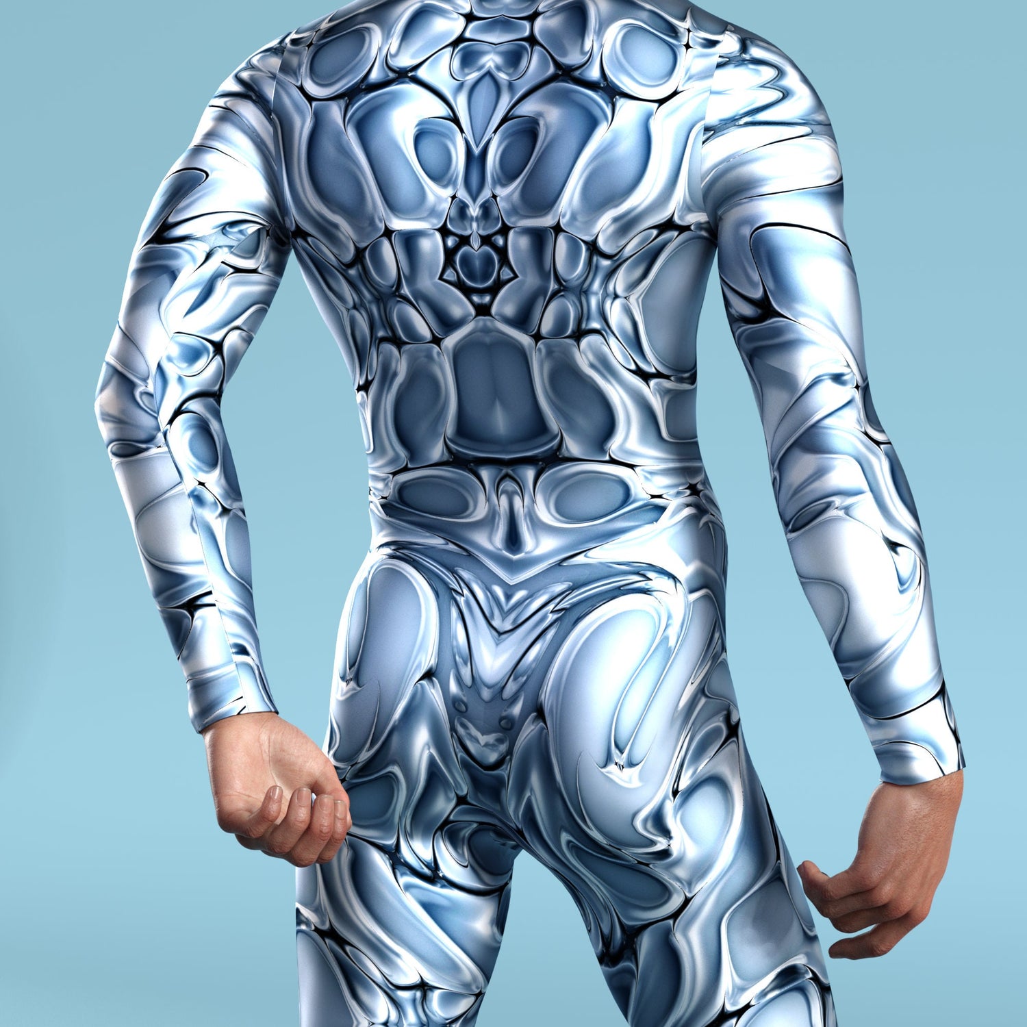 Eroded Soul Male Costume Silver