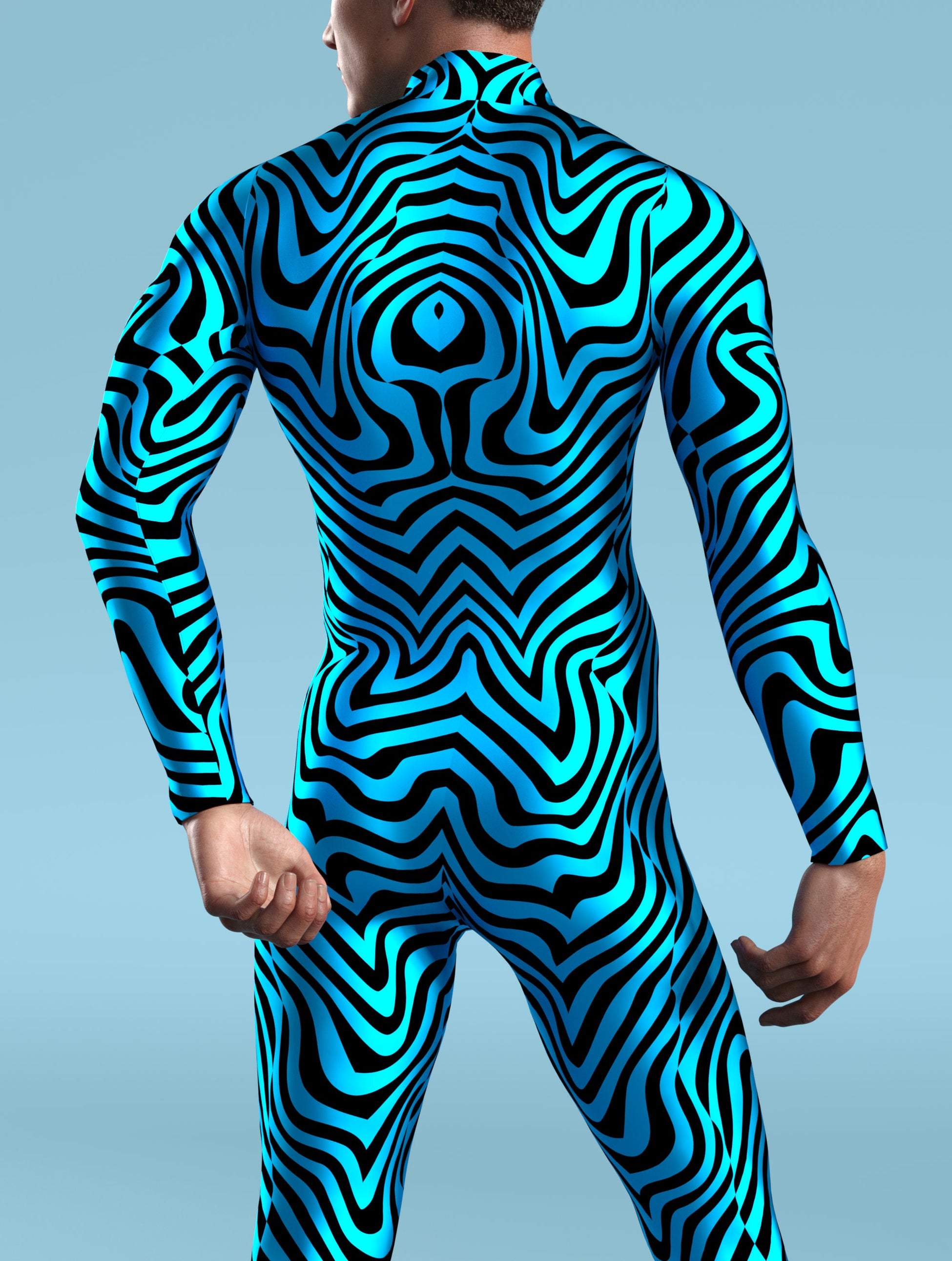 Zebrine Skin Blue Male Costume 2