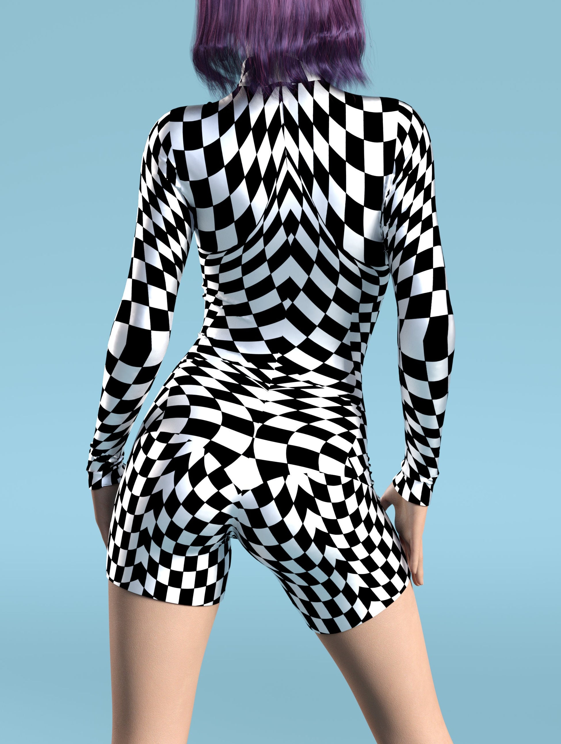 Liquid Chess Biker Costume 2