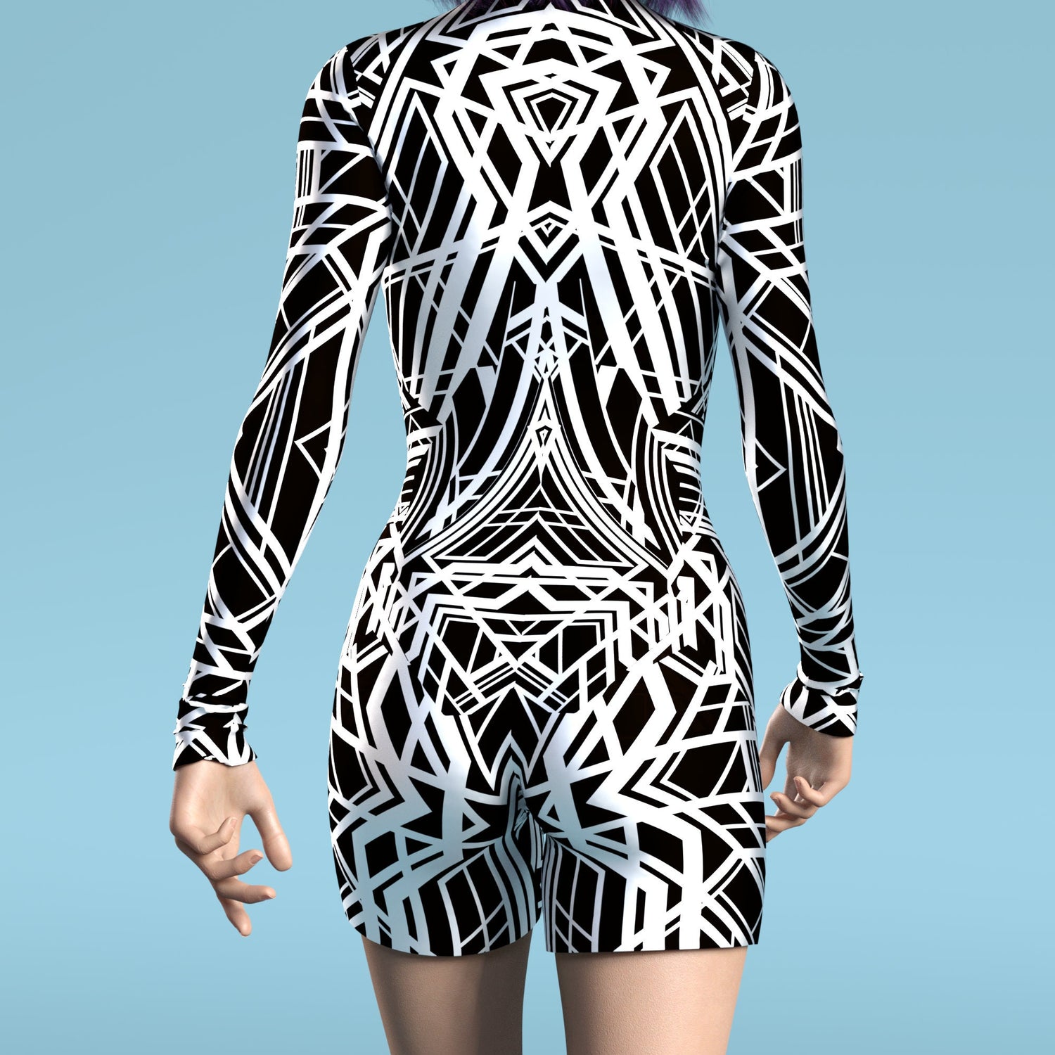 Sigual Throne Biker Costume Black, White