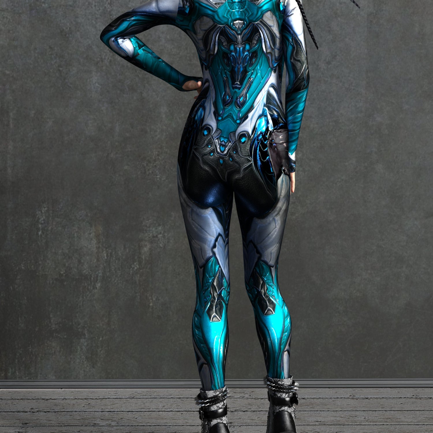 Blue Templar Costume Lycra