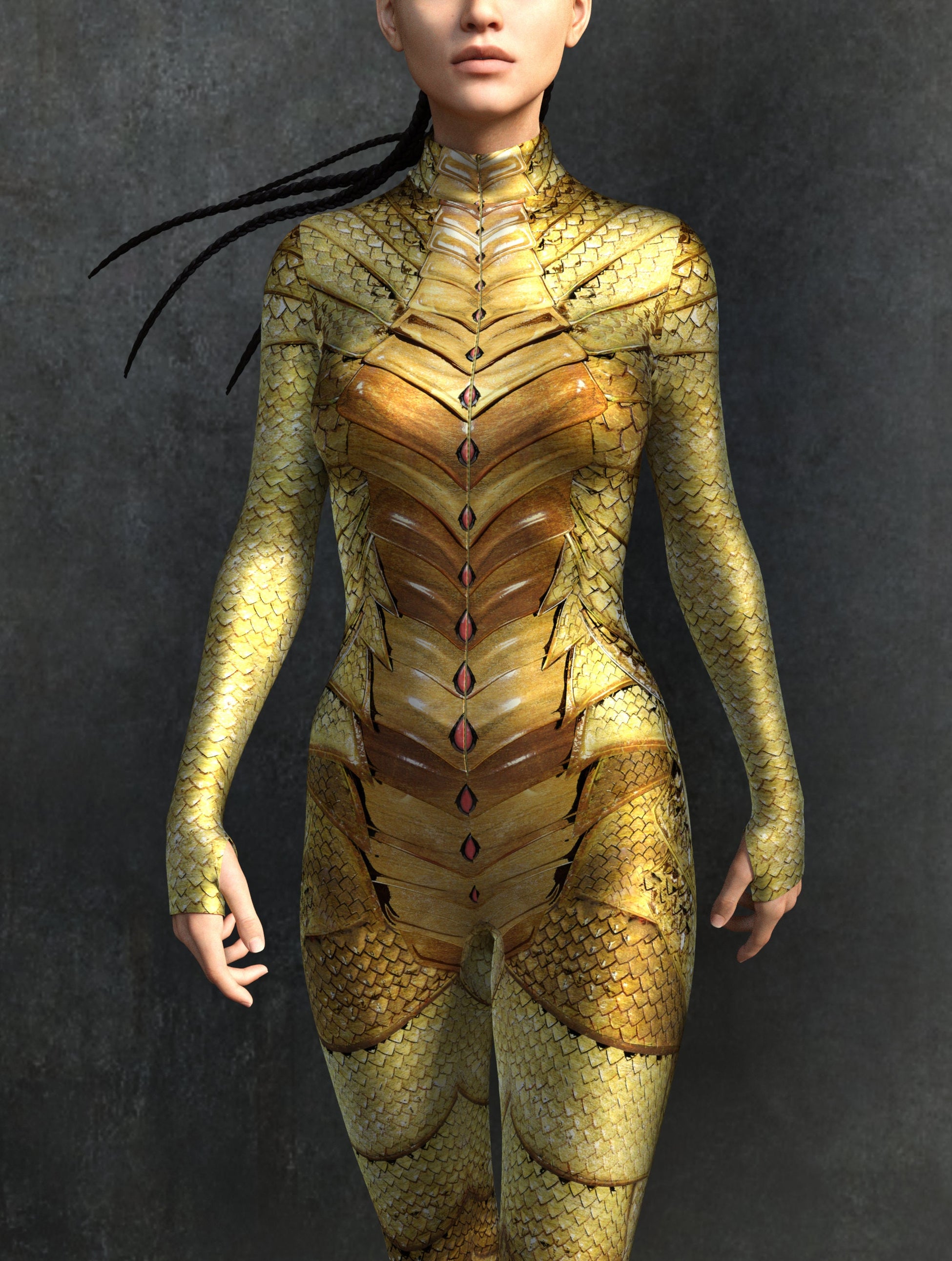 Dragon Empress Gold Costume 1