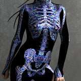 Blueish Psy Skeleton Costume