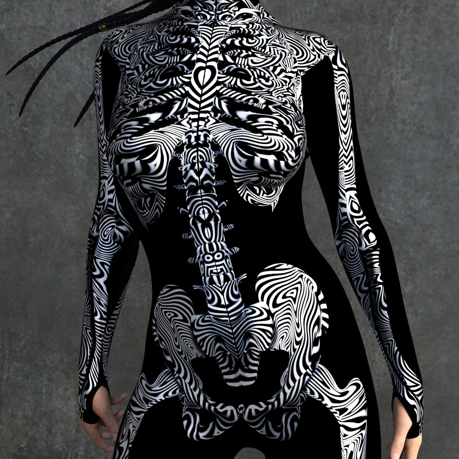 BnW Psych Skeleton Costume
