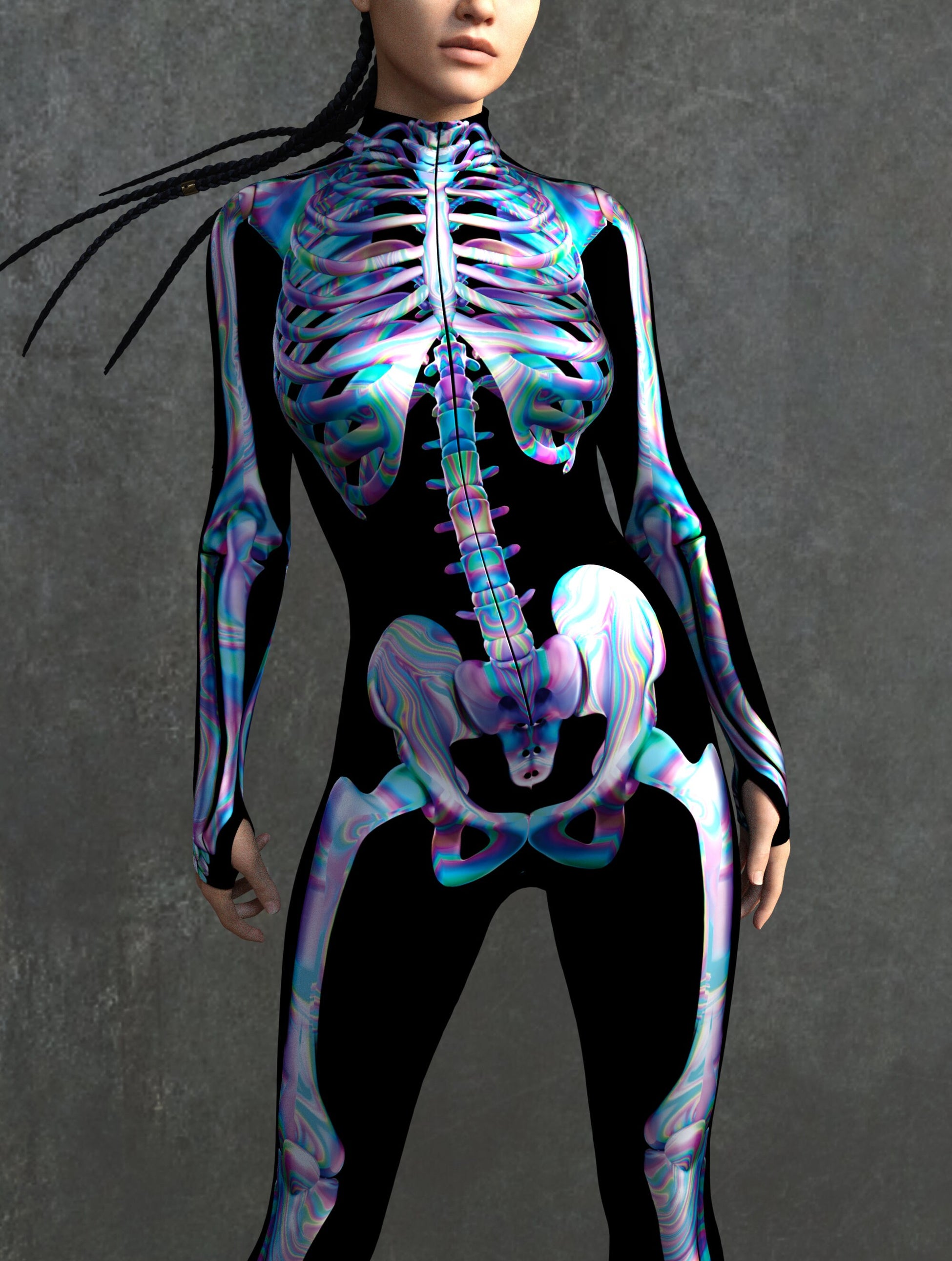 Kawaii Liquid Skeleton Costume 1