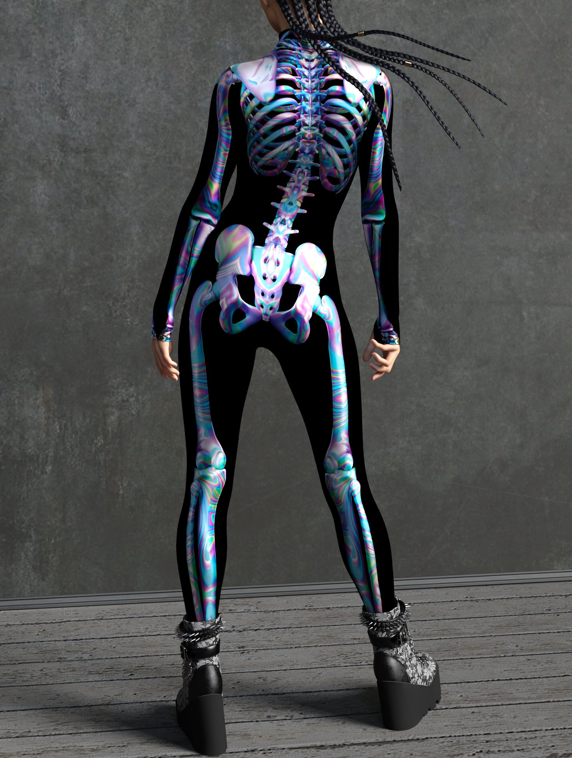 Kawaii Liquid Skeleton Costume 2