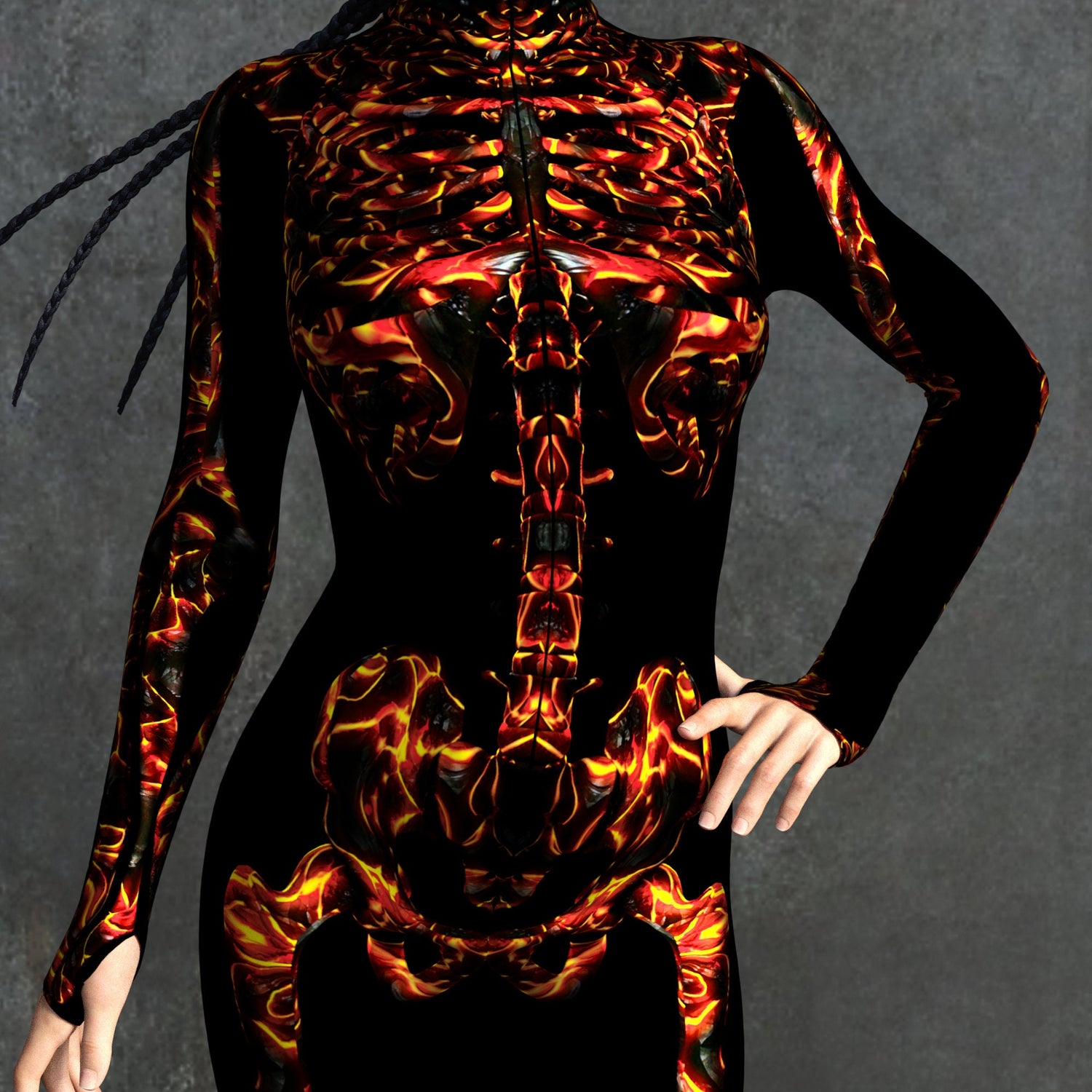 Lava Skeleton Costume
