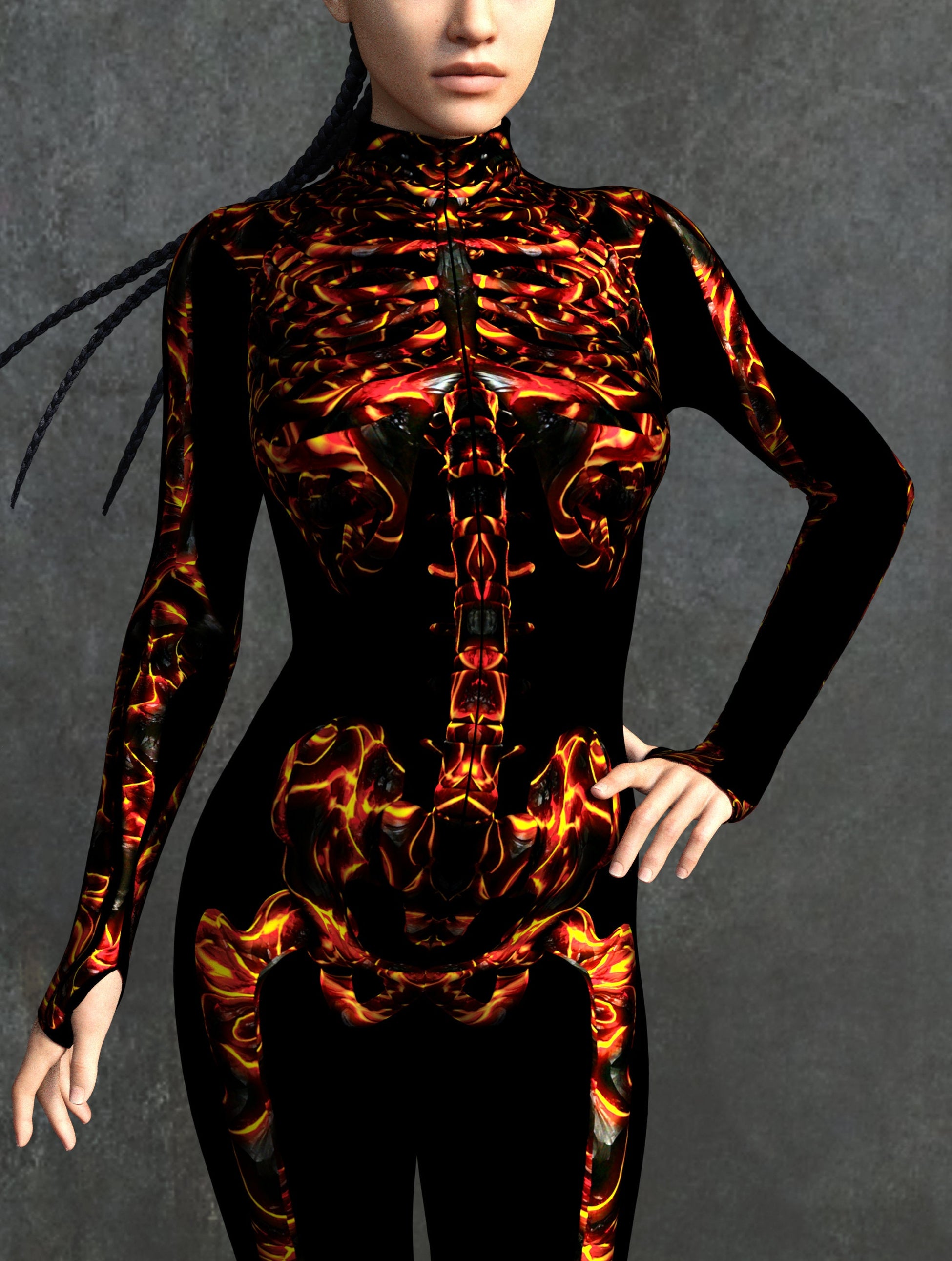 Lava Skeleton Costume 1