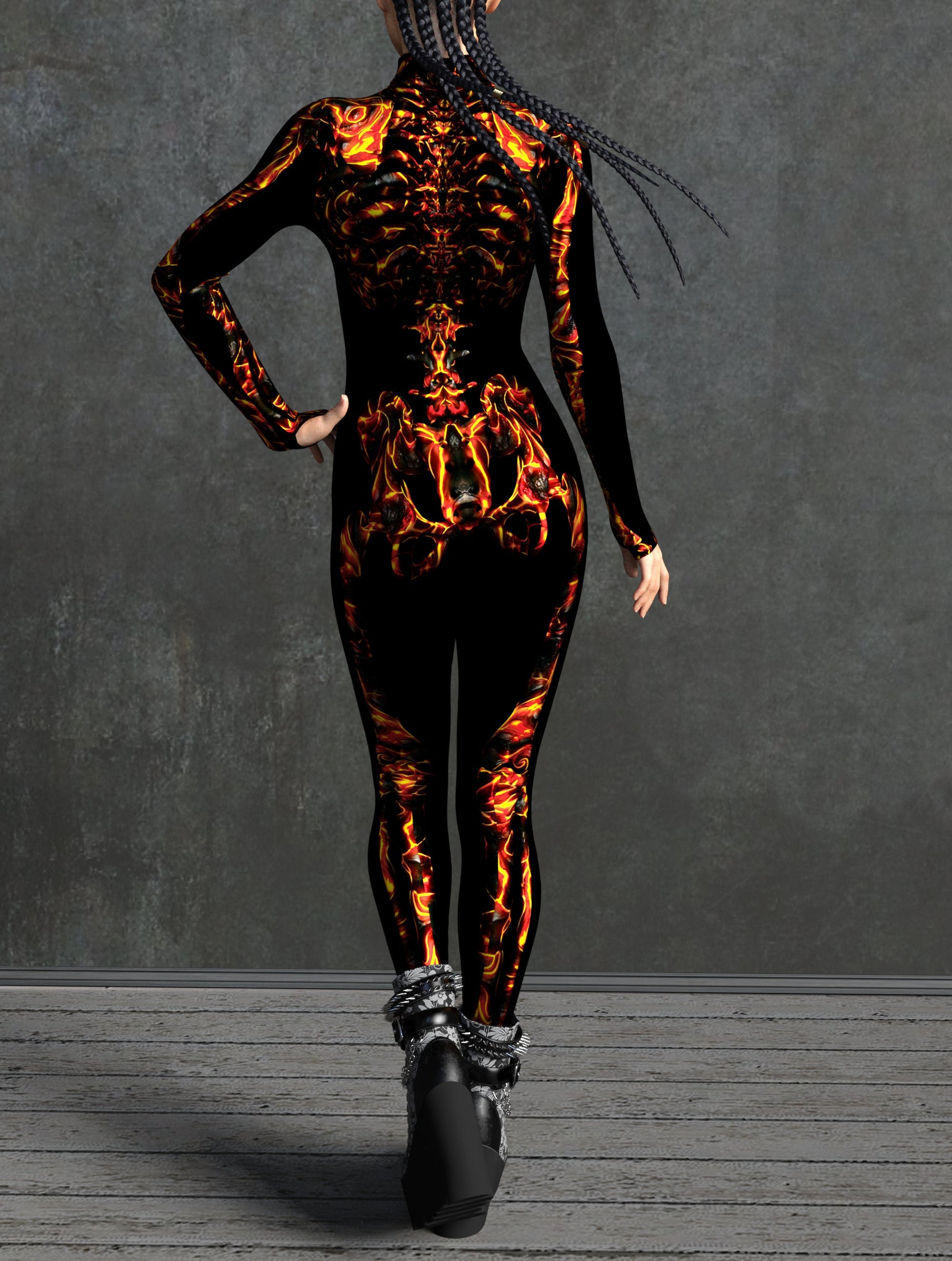Lava Skeleton Costume 2