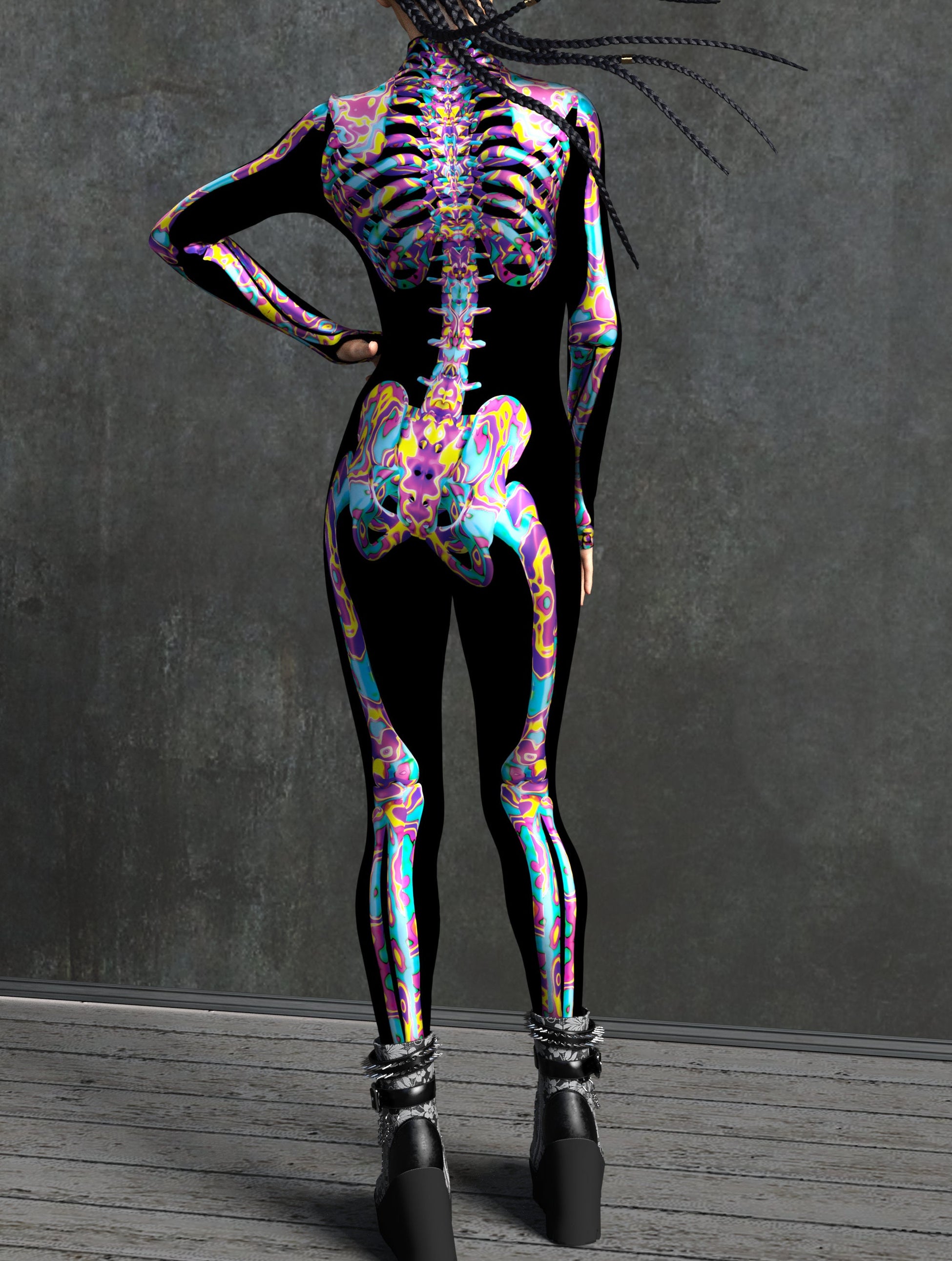 Psy Candy Skeleton Costume 2