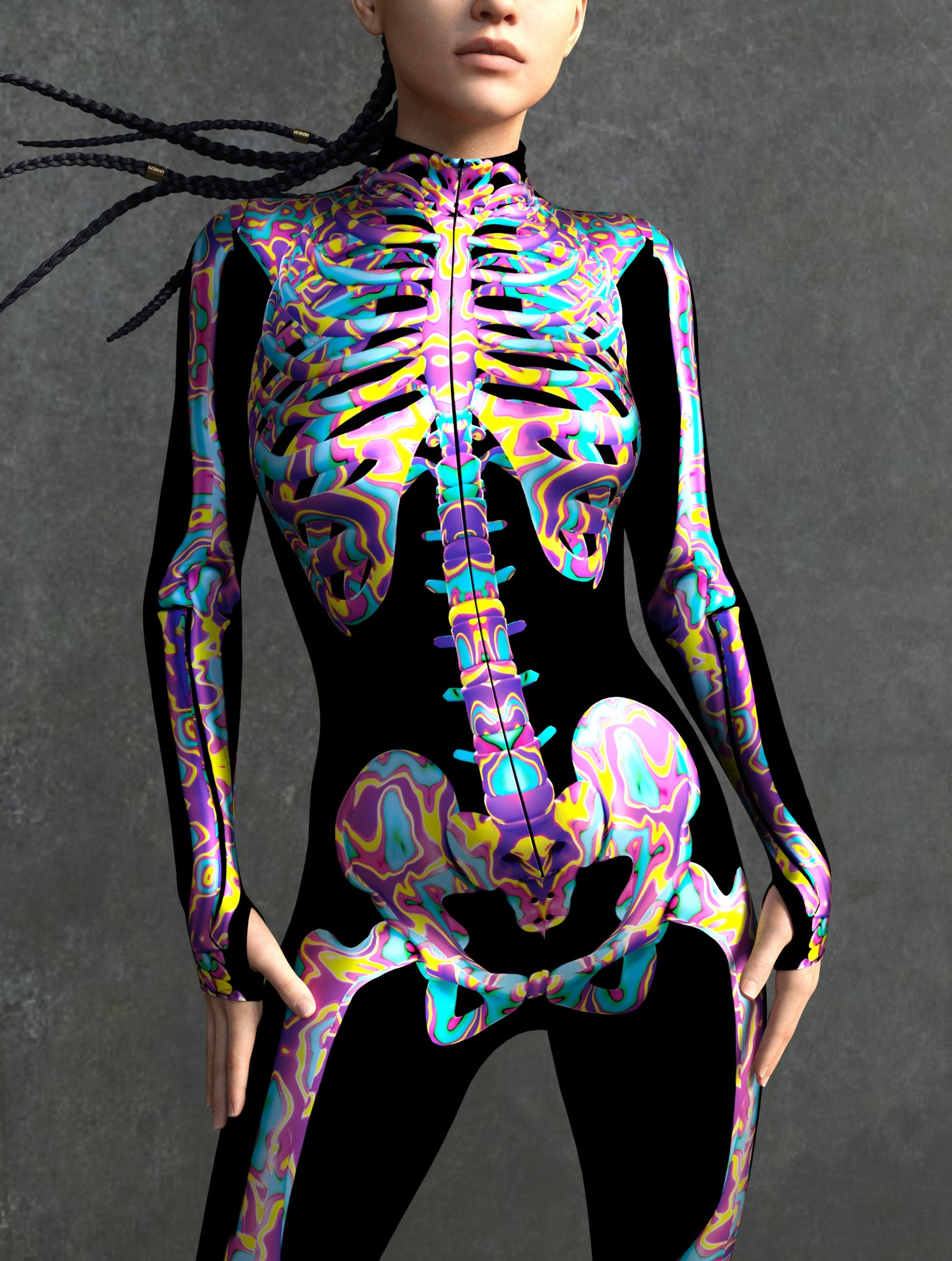 Psy Candy Skeleton Costume 1