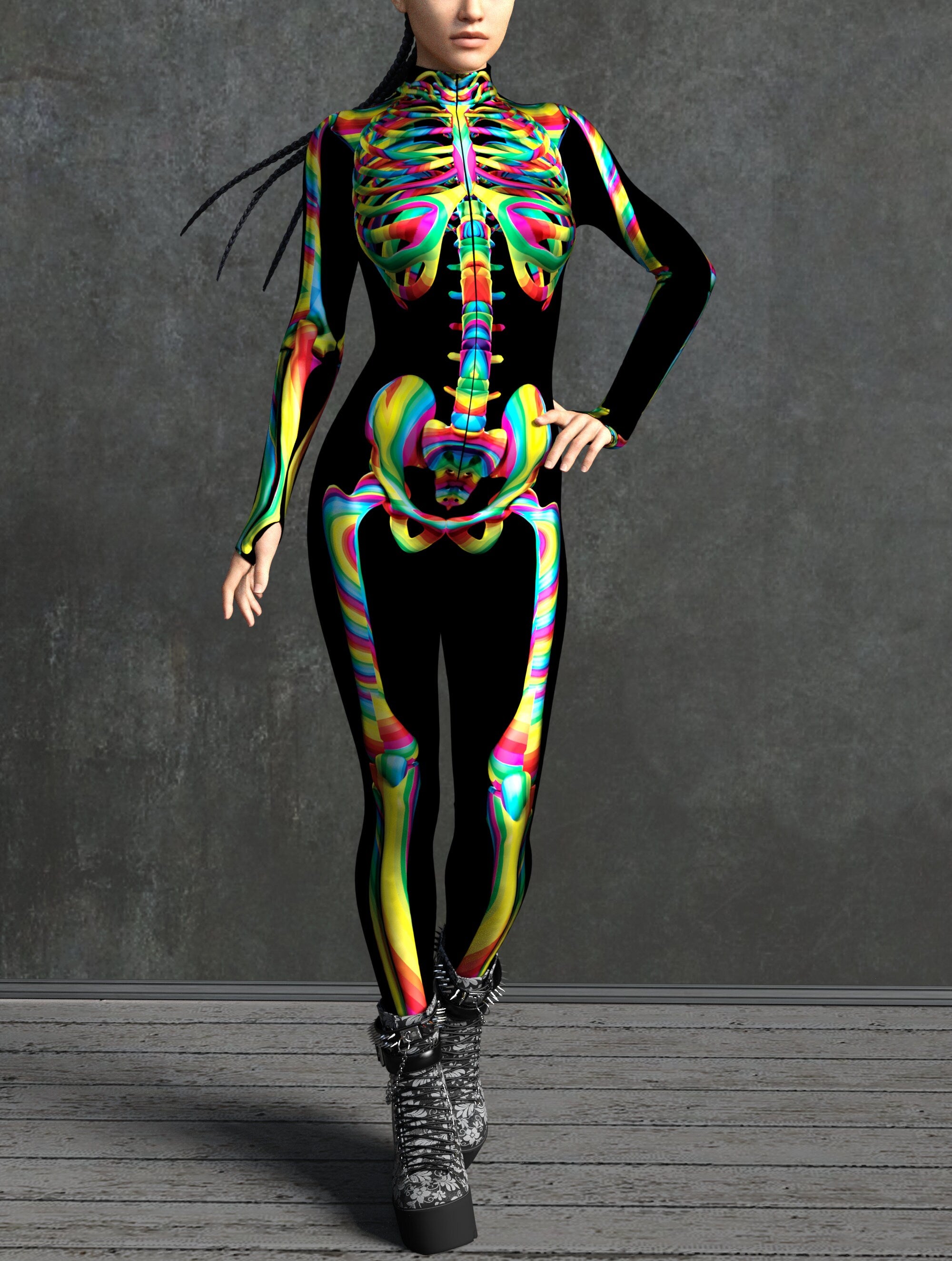 Rainbow Skeleton Costume โ Candy Catz