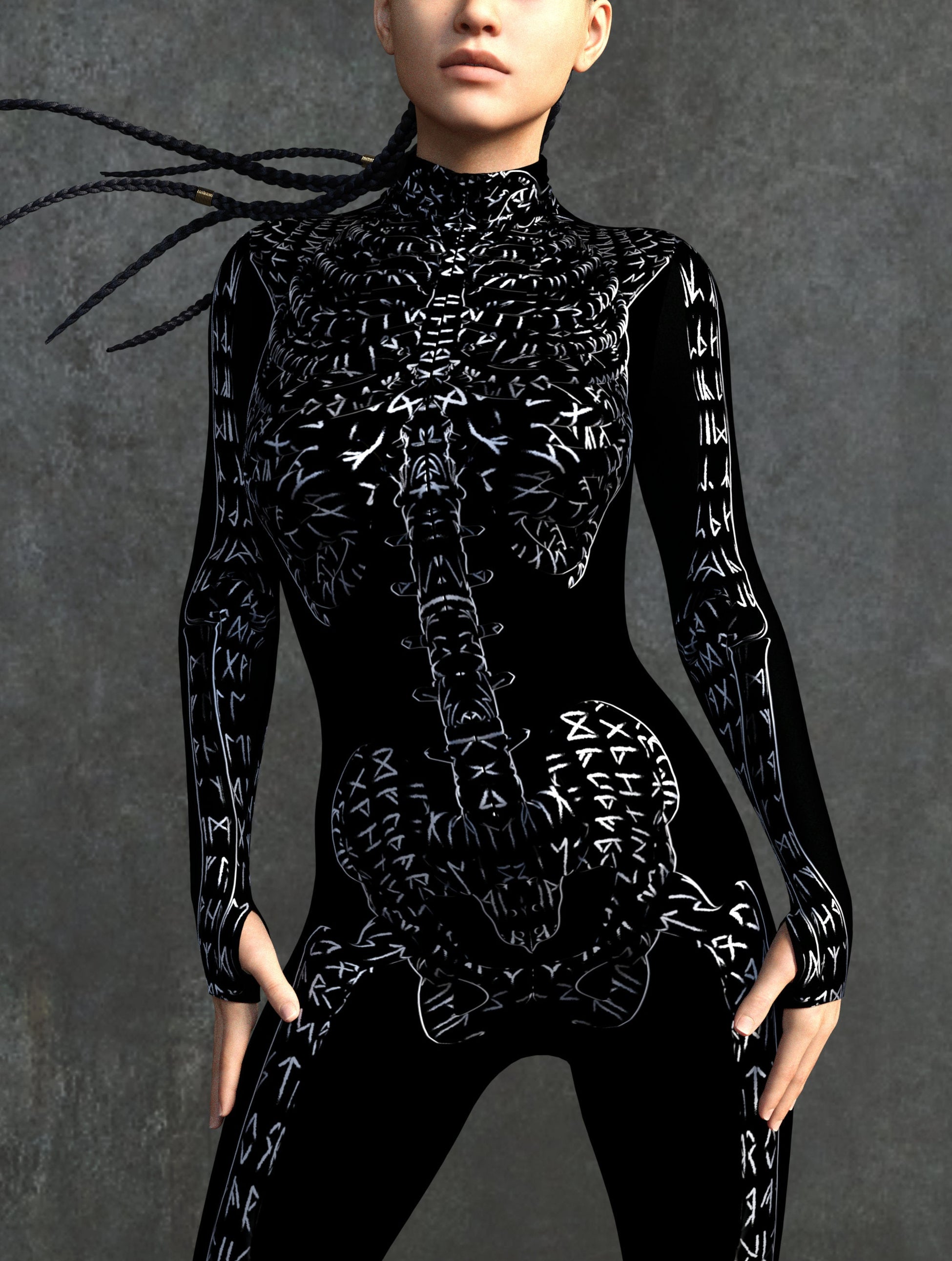 Runes Skeleton Costume 1