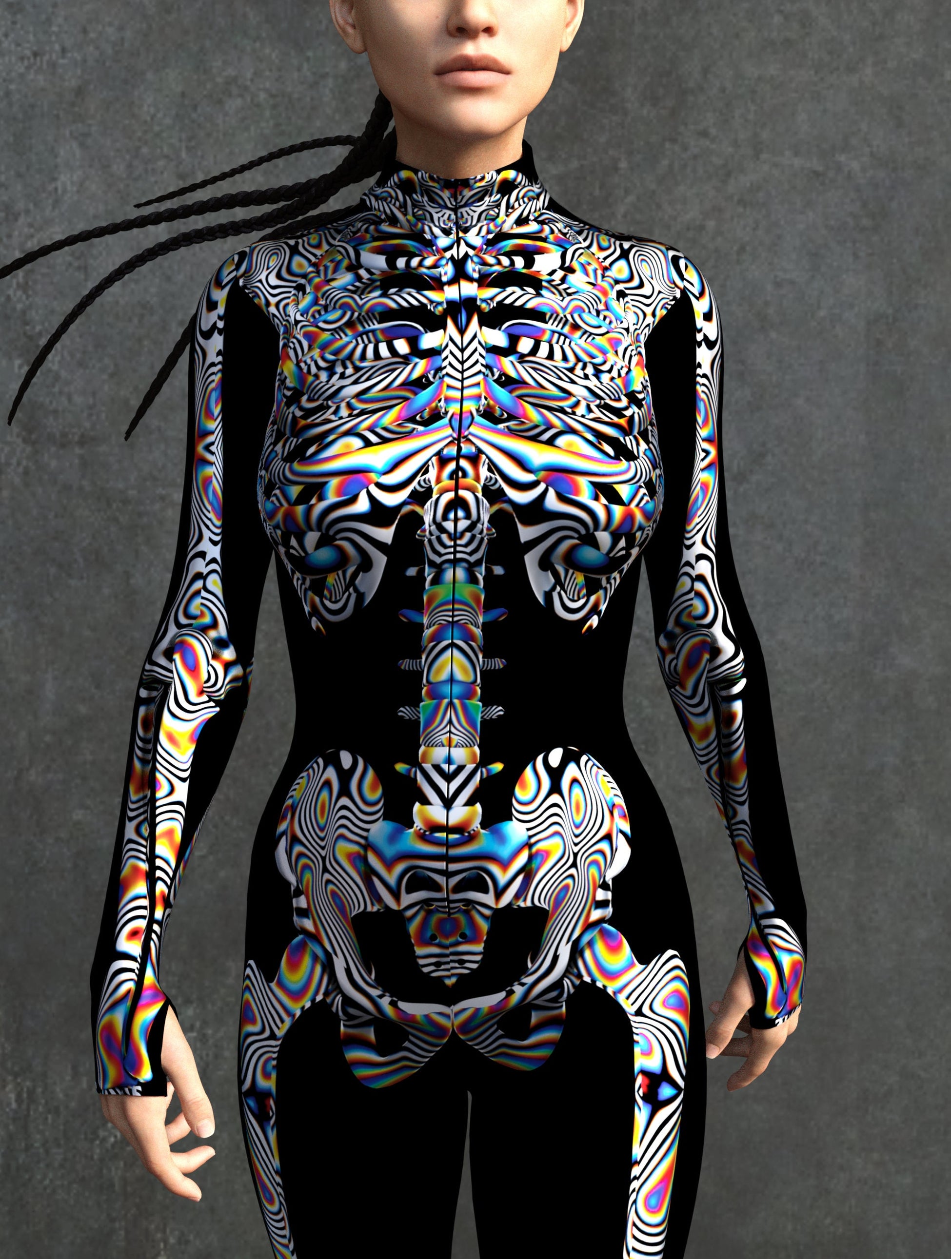 Universe Glitch Skeleton Costume 1