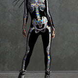 Universe Glitch Skeleton Costume