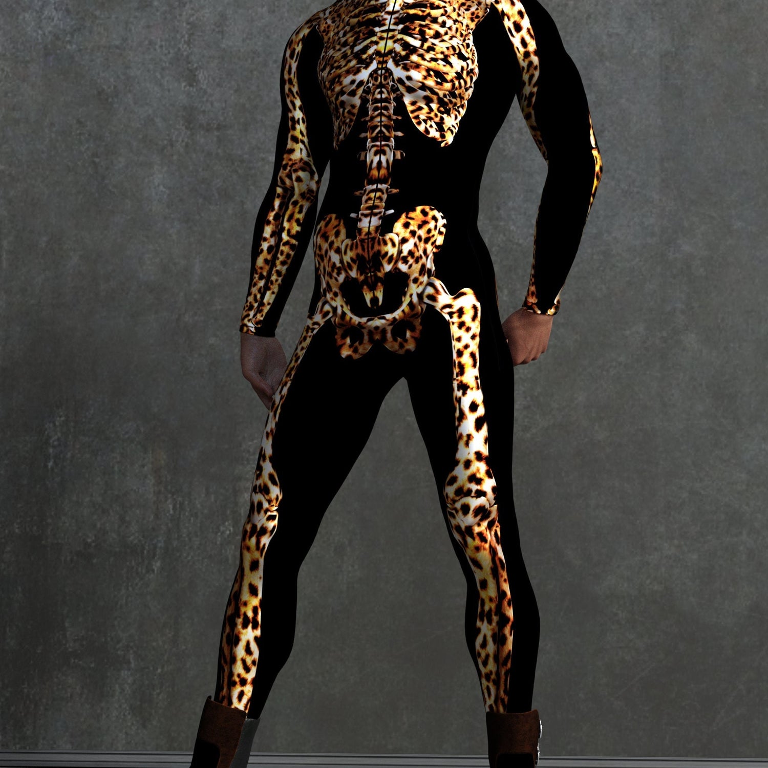 Leopard Skeleton Male Costume 3
