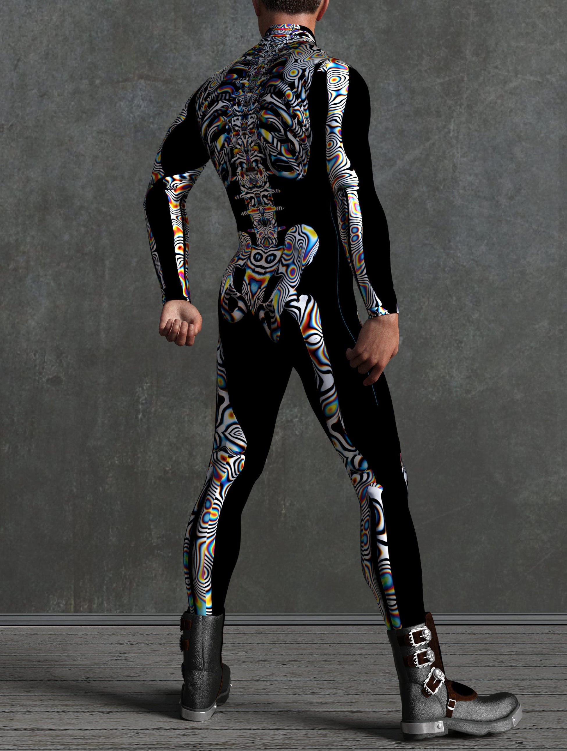 Universe Glitch Skeleton Male Costume 2