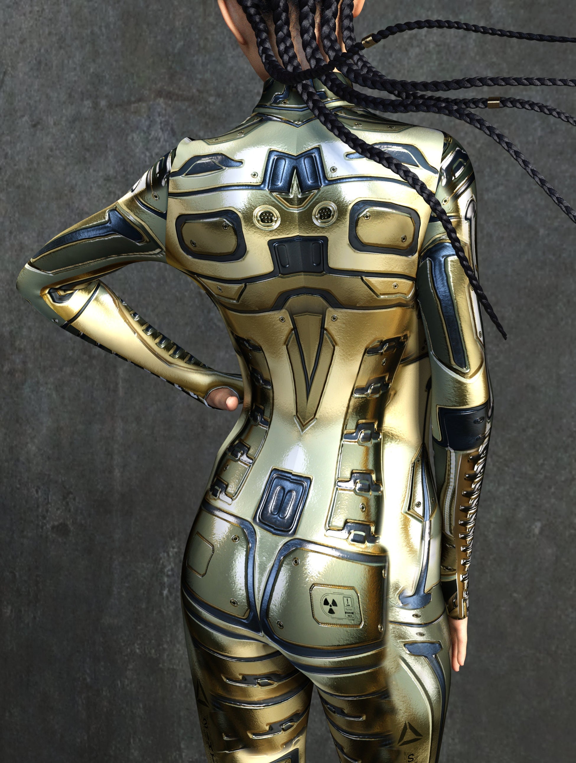 Gold Invader Costume 2