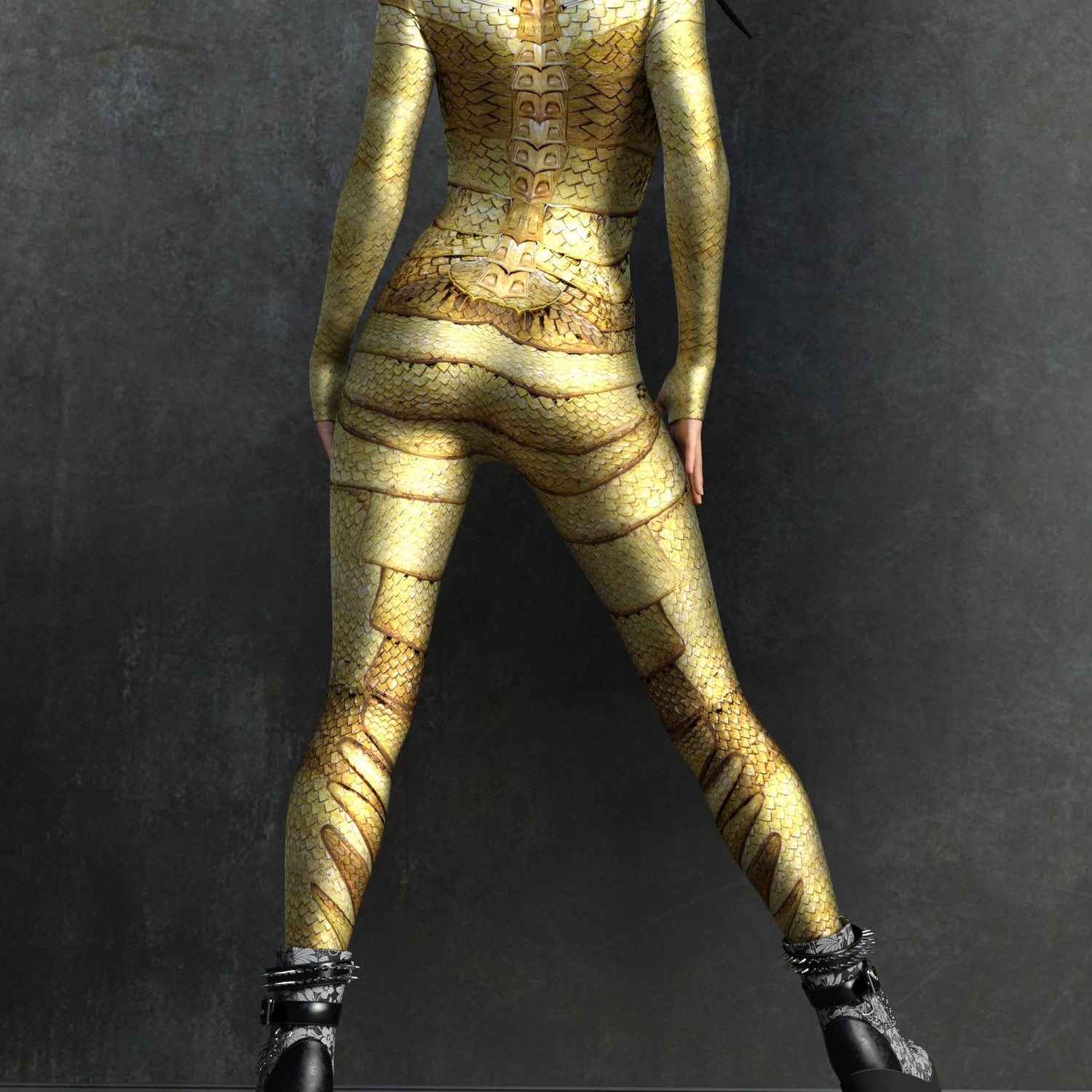 Dragon Empress Gold Costume Lycra