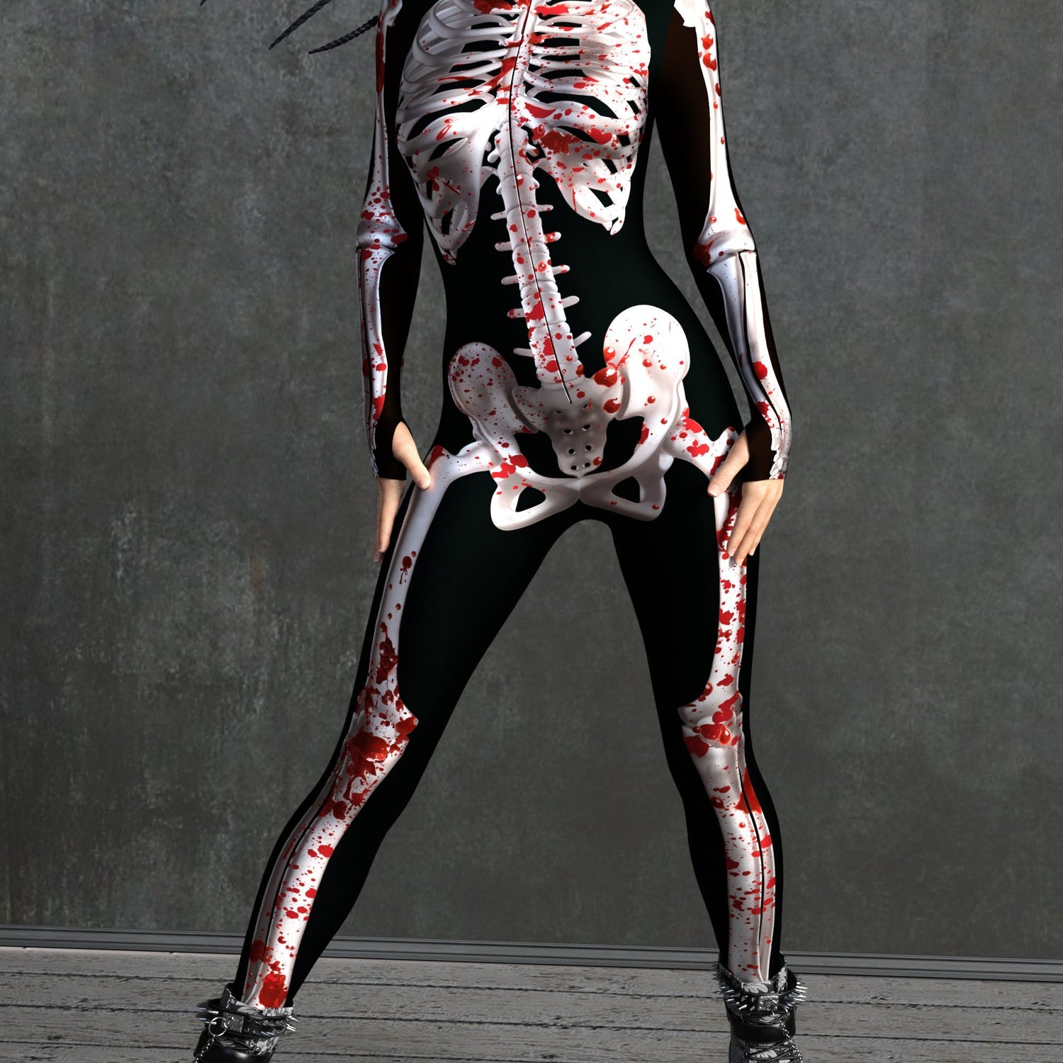 Blood Skeleton Costume 3