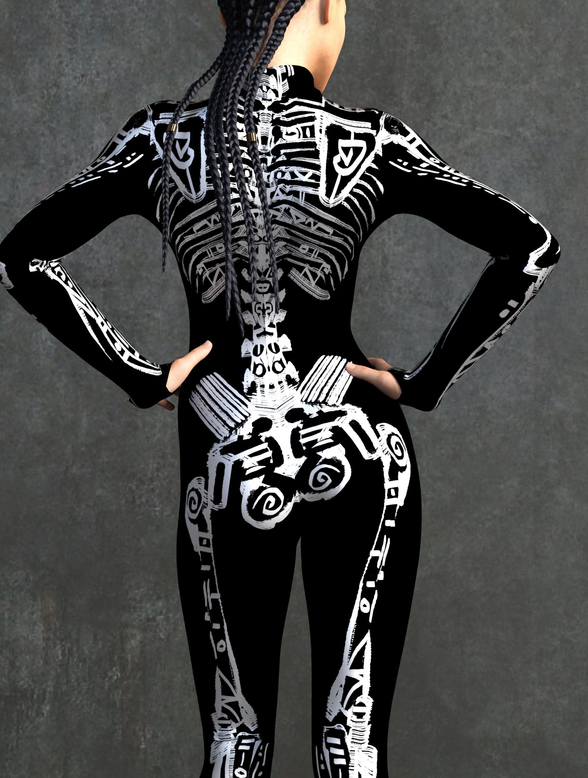 Tribal Paint Skeleton Costume 2