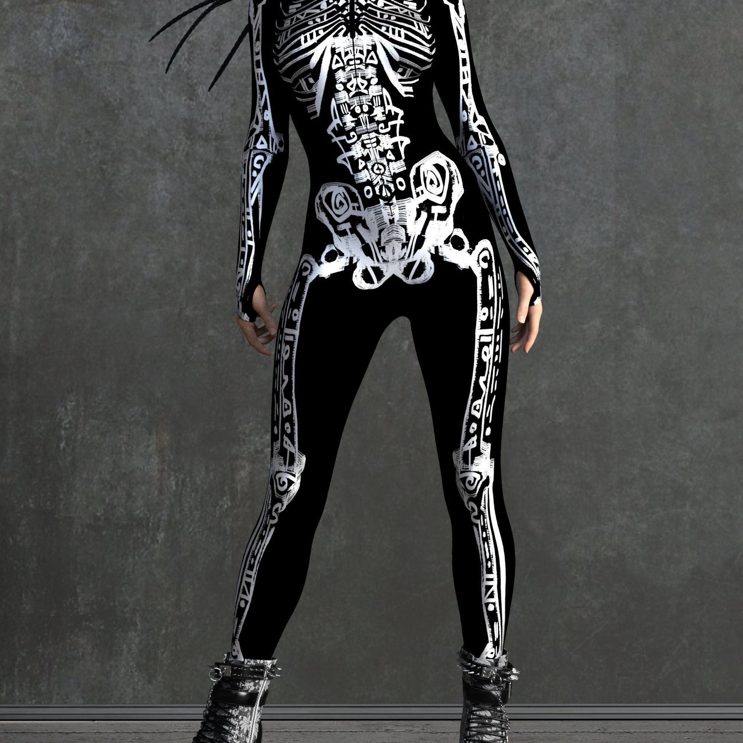Tribal Paint Skeleton Costume 3